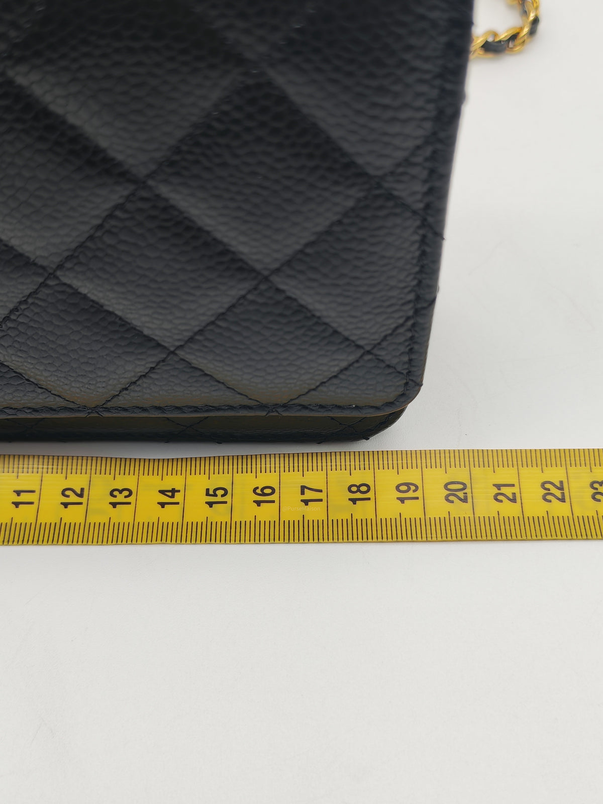 Chanel Turn Lock Wallet on Chain (WOC) in Black Caviar Leather Gold Hardware (Microchip) | Purse Maison Luxury Bags Shop