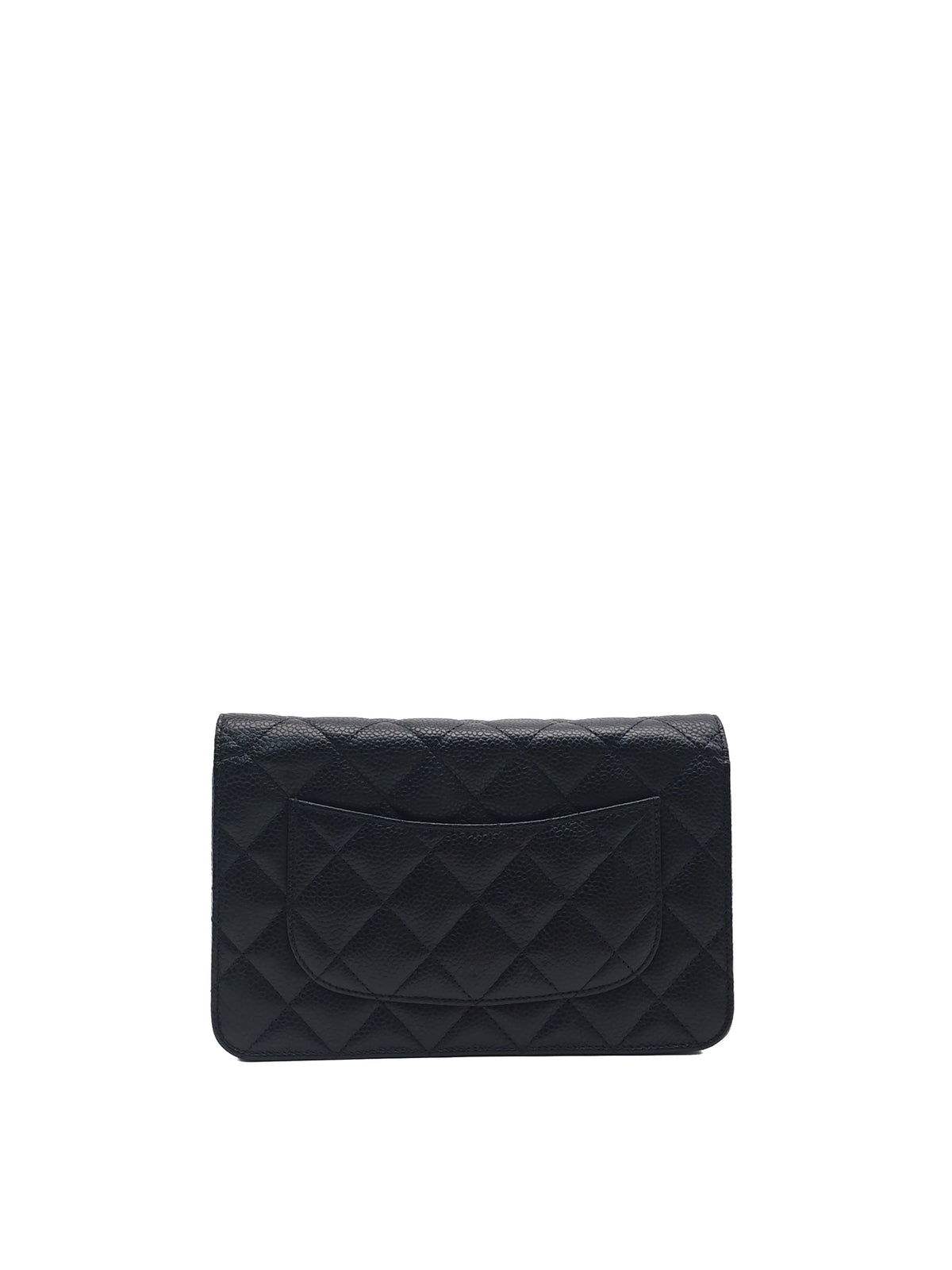 Chanel Turn Lock Wallet On Chain (WOC) in Black Caviar Leather Gold Hardware (Microchip) | Purse Maison Luxury Bags Shop