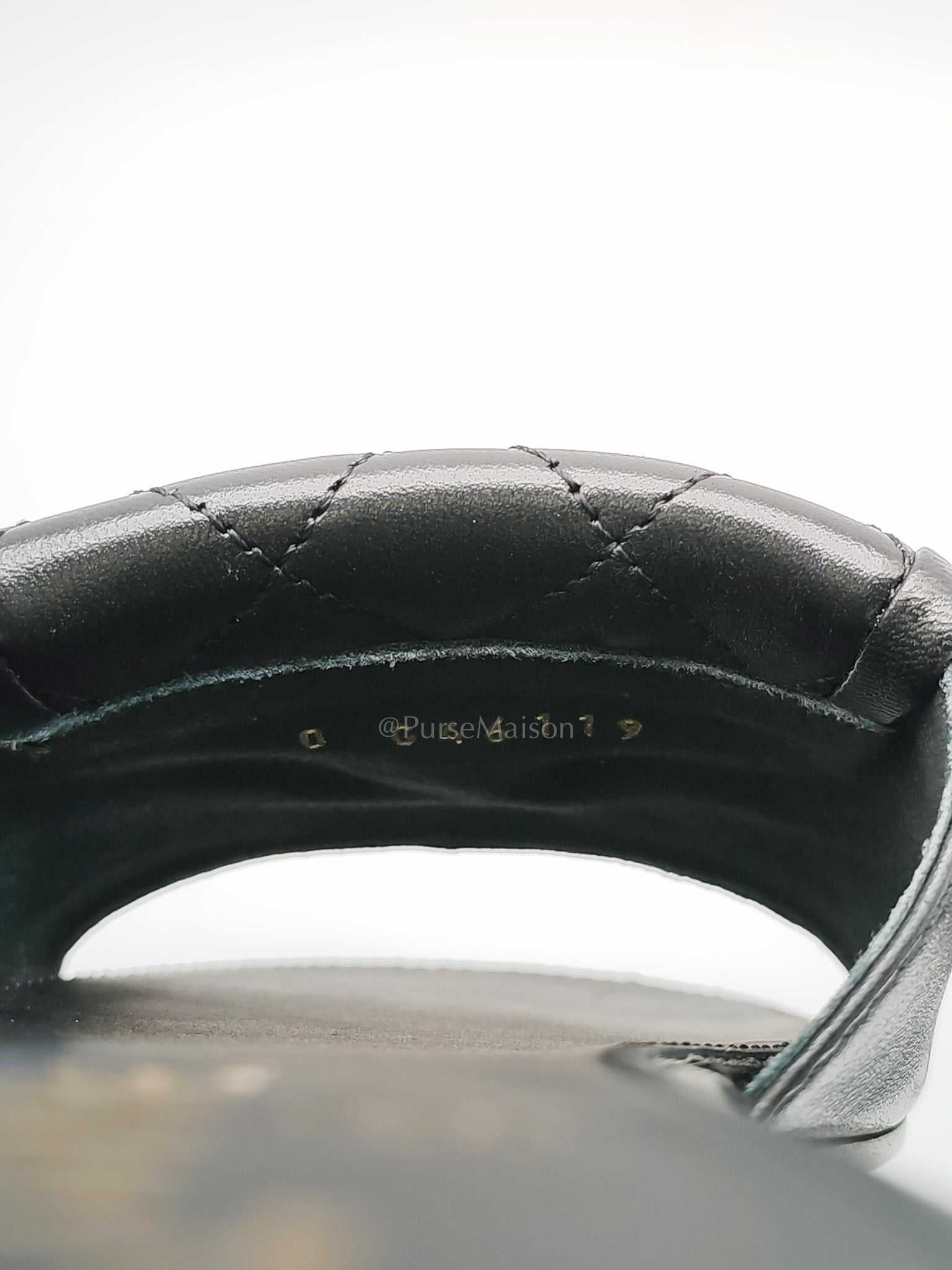 Chanel Turnlock Flat Mule Sandals in Black Quilted Lambskin Leather Size 37.5 EU(24cm) | Purse Maison Luxury Bags Shop