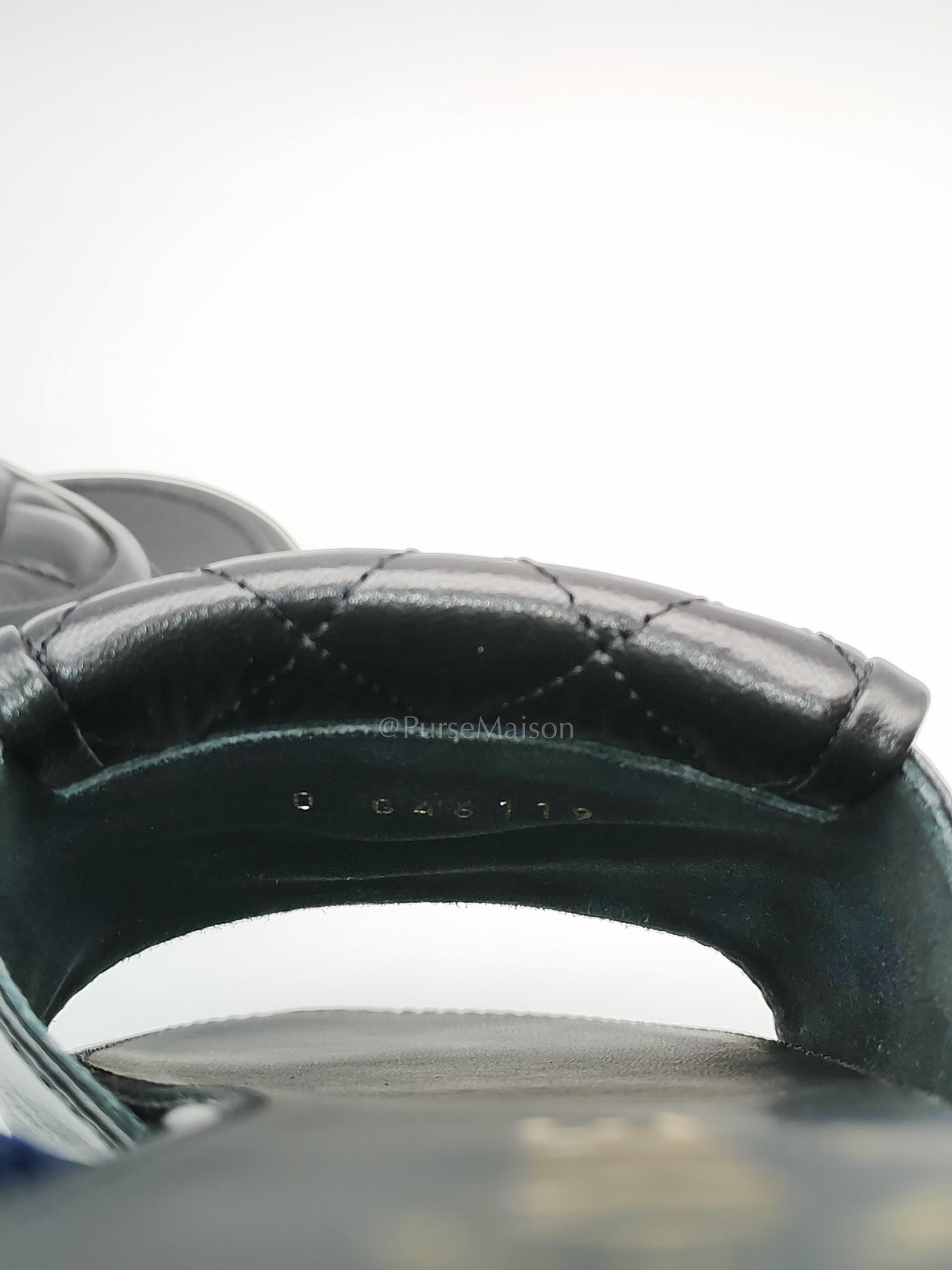 Chanel Turnlock Flat Mule Sandals in Black Quilted Lambskin Leather Size 37.5 EU(24cm) | Purse Maison Luxury Bags Shop