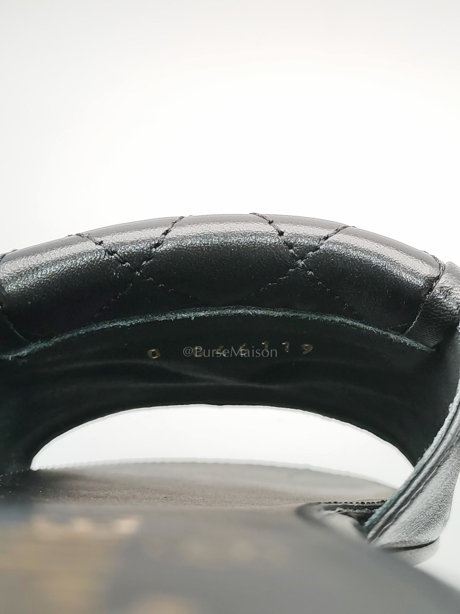 Chanel Turnlock Flat Mule Sandals in Black Quilted Lambskin Leather Size 37.5 EU(24cm) | Purse Maison Luxury Bags Shop