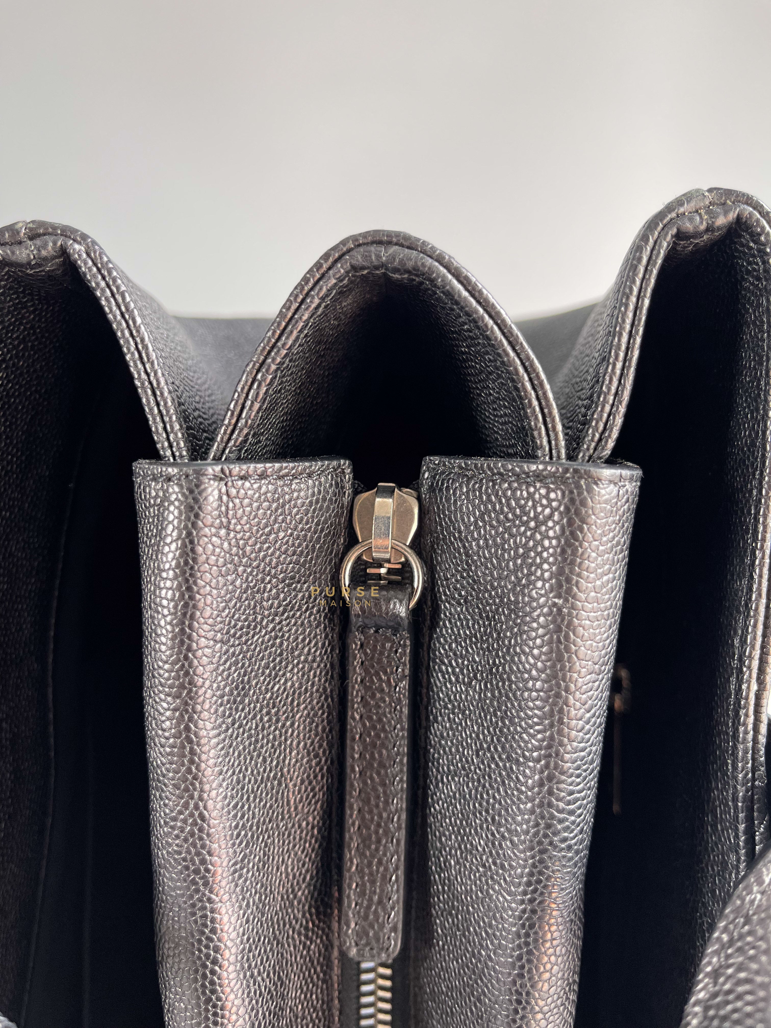 Chanel Urban Companion Top Handle in Black Caviar Canvas Tote Bag Series 25 | Purse Maison Luxury Bags Shop