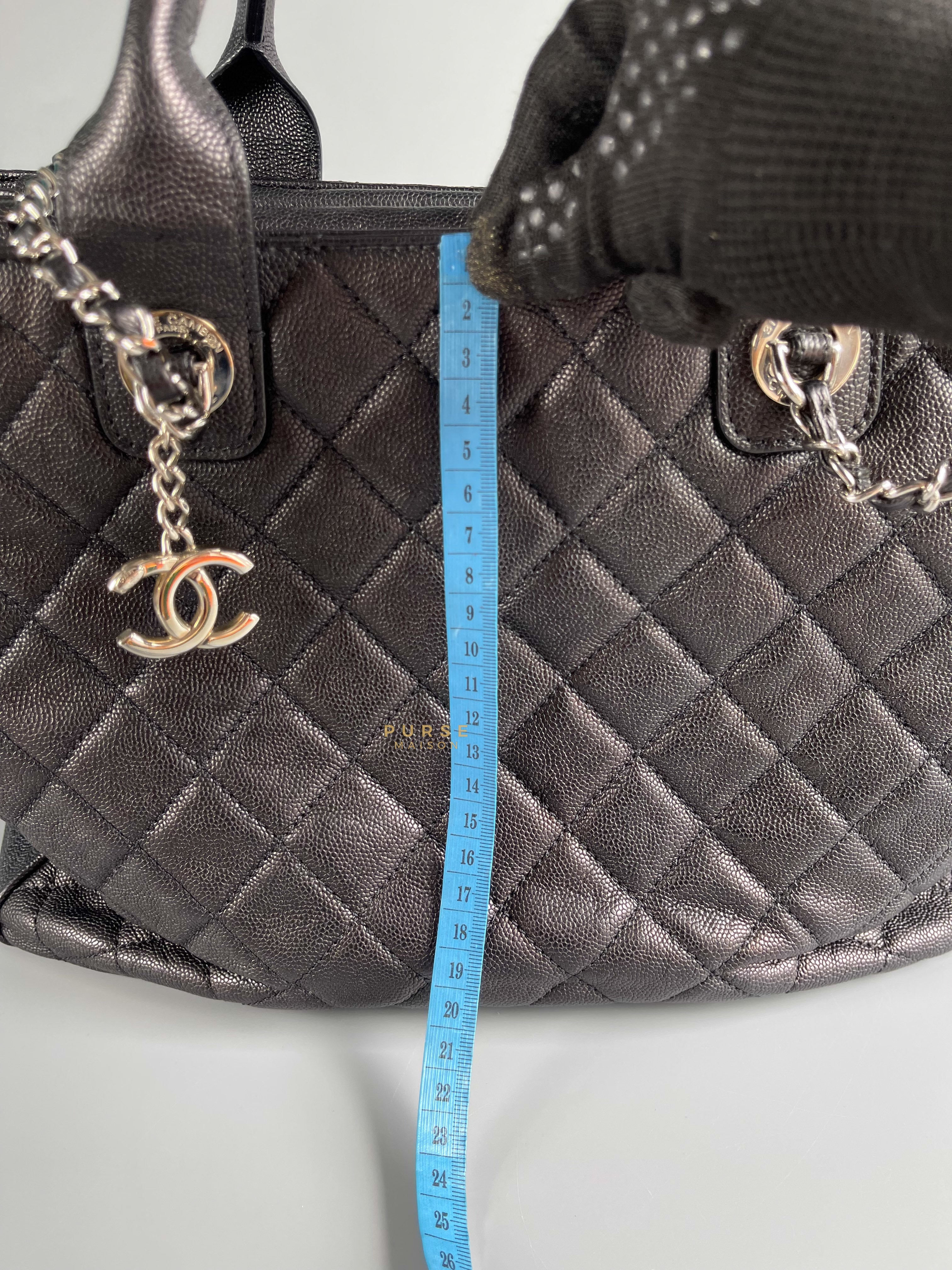 Chanel Urban Companion Top Handle in Black Caviar Canvas Tote Bag Series 25 | Purse Maison Luxury Bags Shop