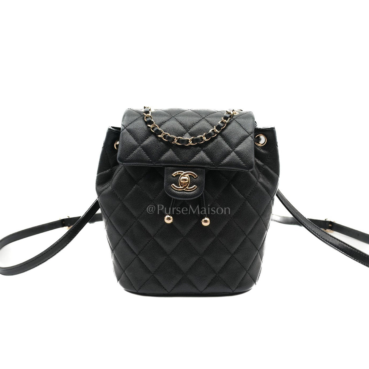 chanel black quilted leather backpack Urban Spirit Mini in Caviar & Light Gold Hardware Microchip JNF054030 Coach Tabby 19 Quilted Size:Large (20