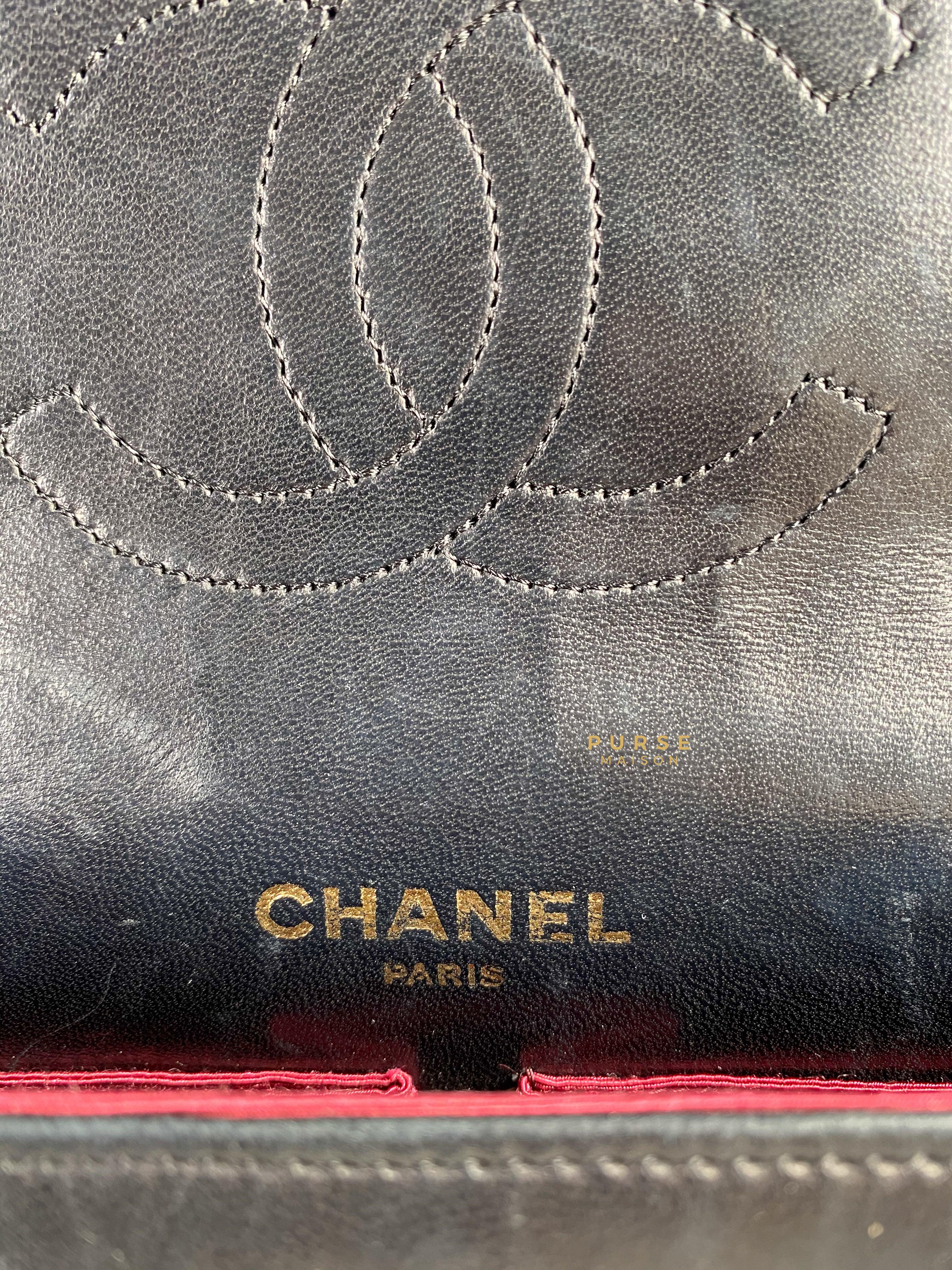 Chanel Vintage Medium Classic Flap in Lambskin Bijoux Chain and 24k Gold Hardware Pre Series 0 | Purse Maison Luxury Bags Shop