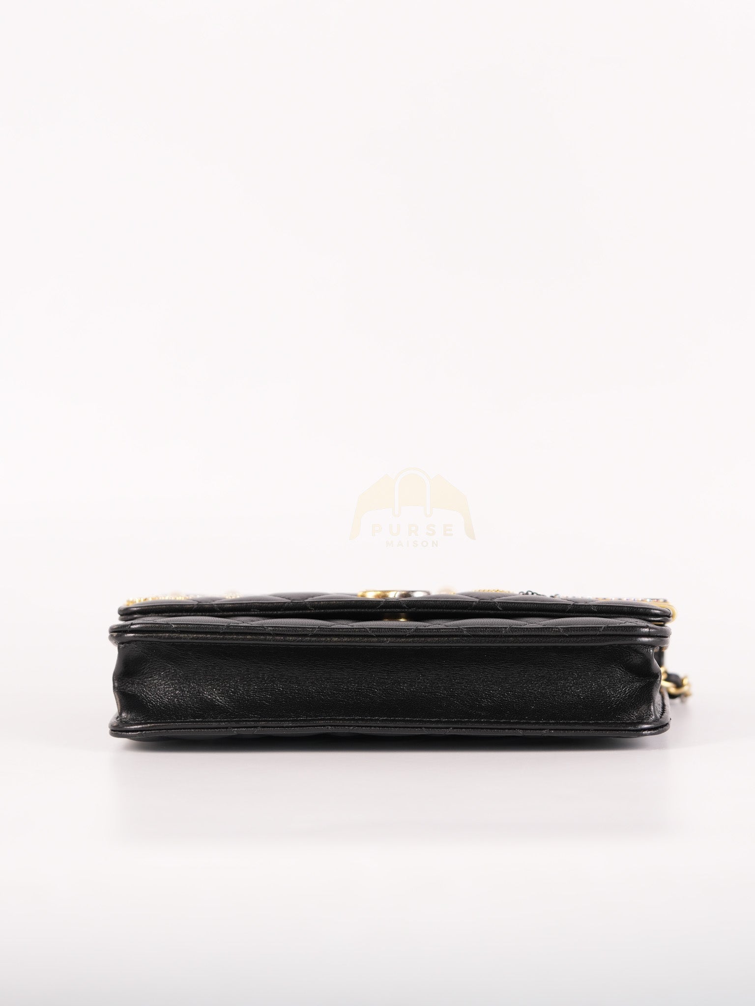 Wallet On Chain Coco Clips (WOC) Quilted Lambskin Leather and Mixed Hardware (Microchip) | Purse Maison Luxury Bags Shop