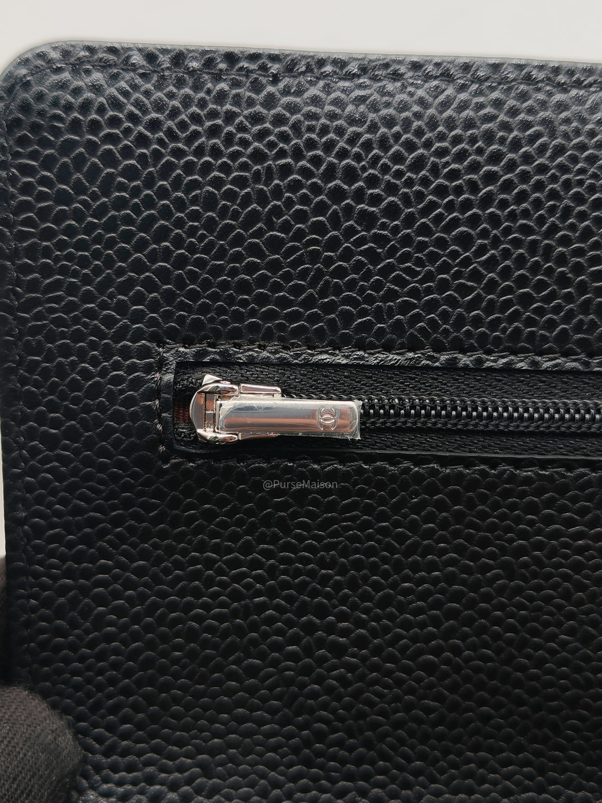 Chanel Wallet on Chain (WOC) in Black Caviar Leather Silver Hardware Microchip(A2****8K) | Purse Maison Luxury Bags Shop