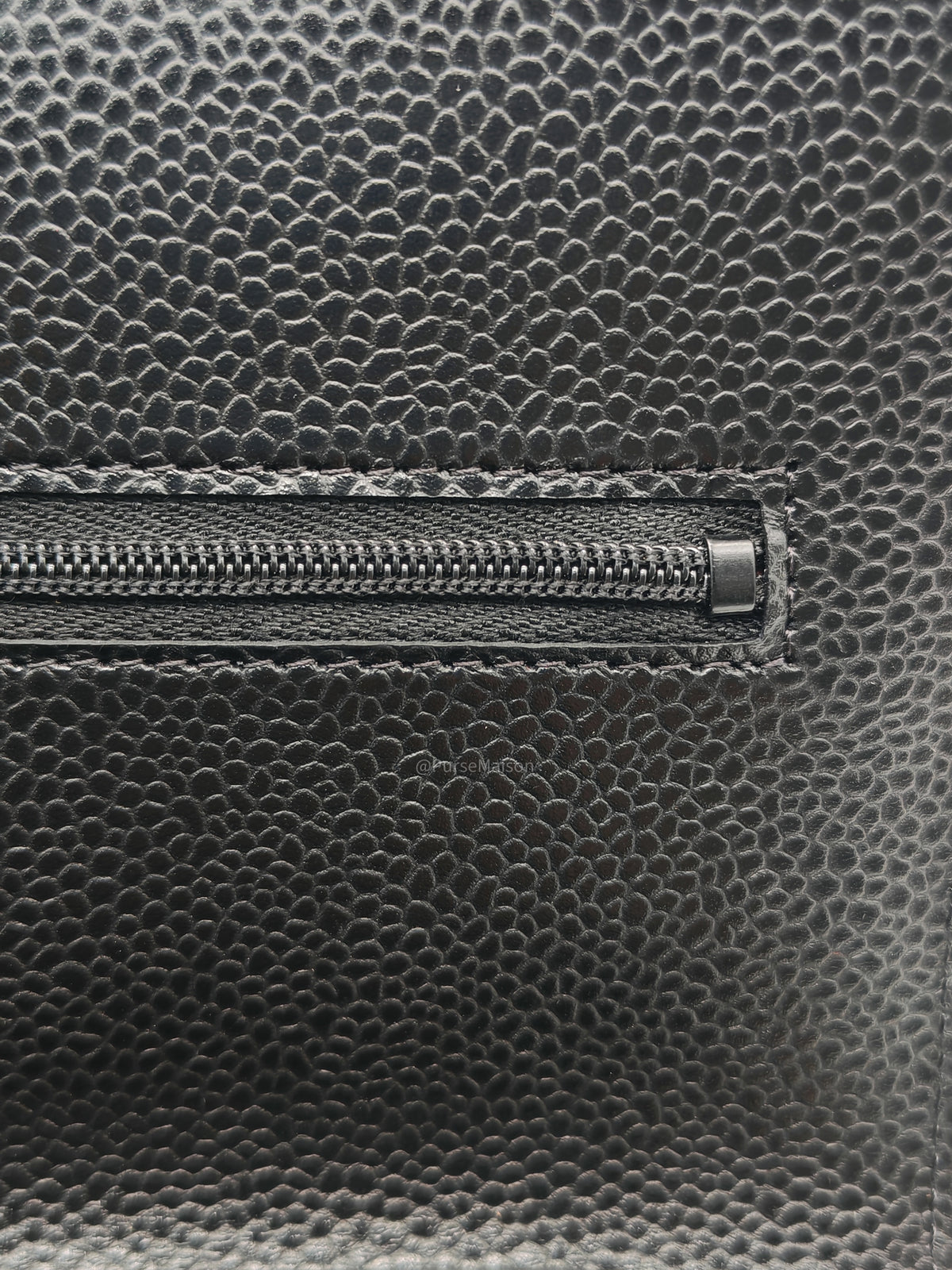 Chanel Wallet on Chain (WOC) in Black Caviar Leather Silver Hardware Microchip(A2****8K) | Purse Maison Luxury Bags Shop