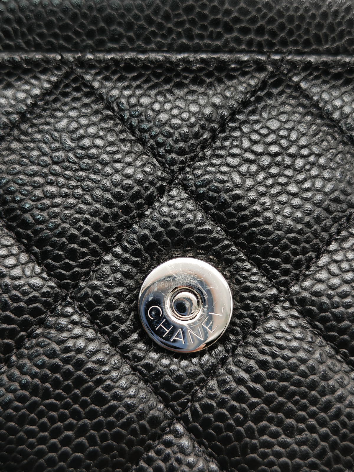 Chanel Wallet on Chain (WOC) in Black Caviar Leather Silver Hardware Microchip(A2****8K) | Purse Maison Luxury Bags Shop