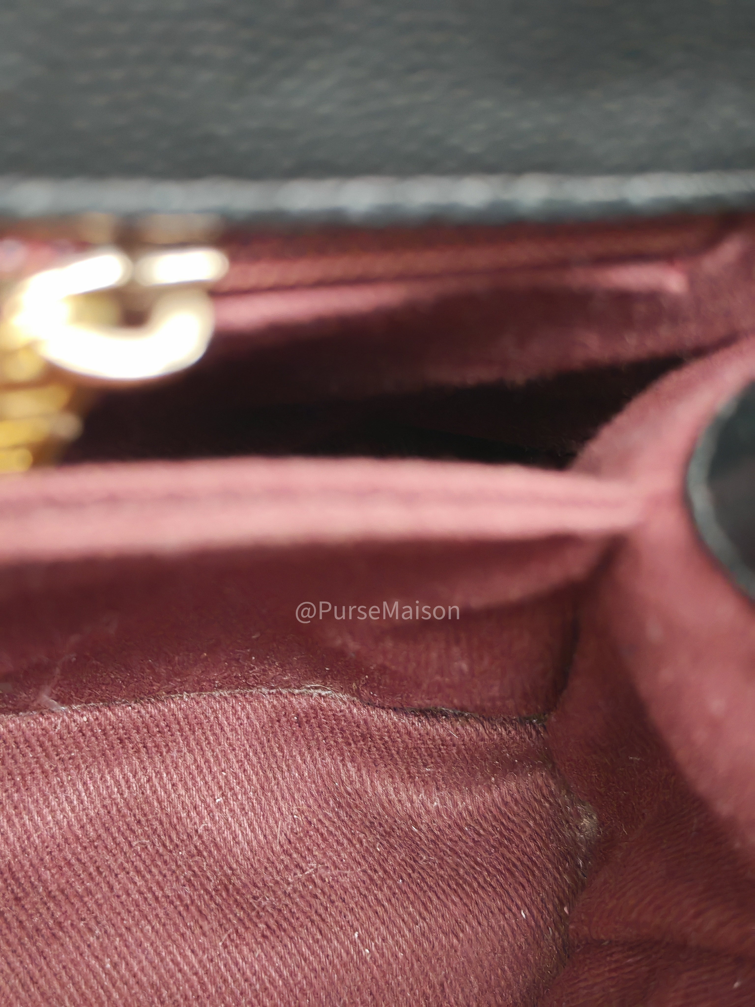 Chanel Coco Handle Small in Black Quilted Caviar Leather and Light Gold Hardware Series 24