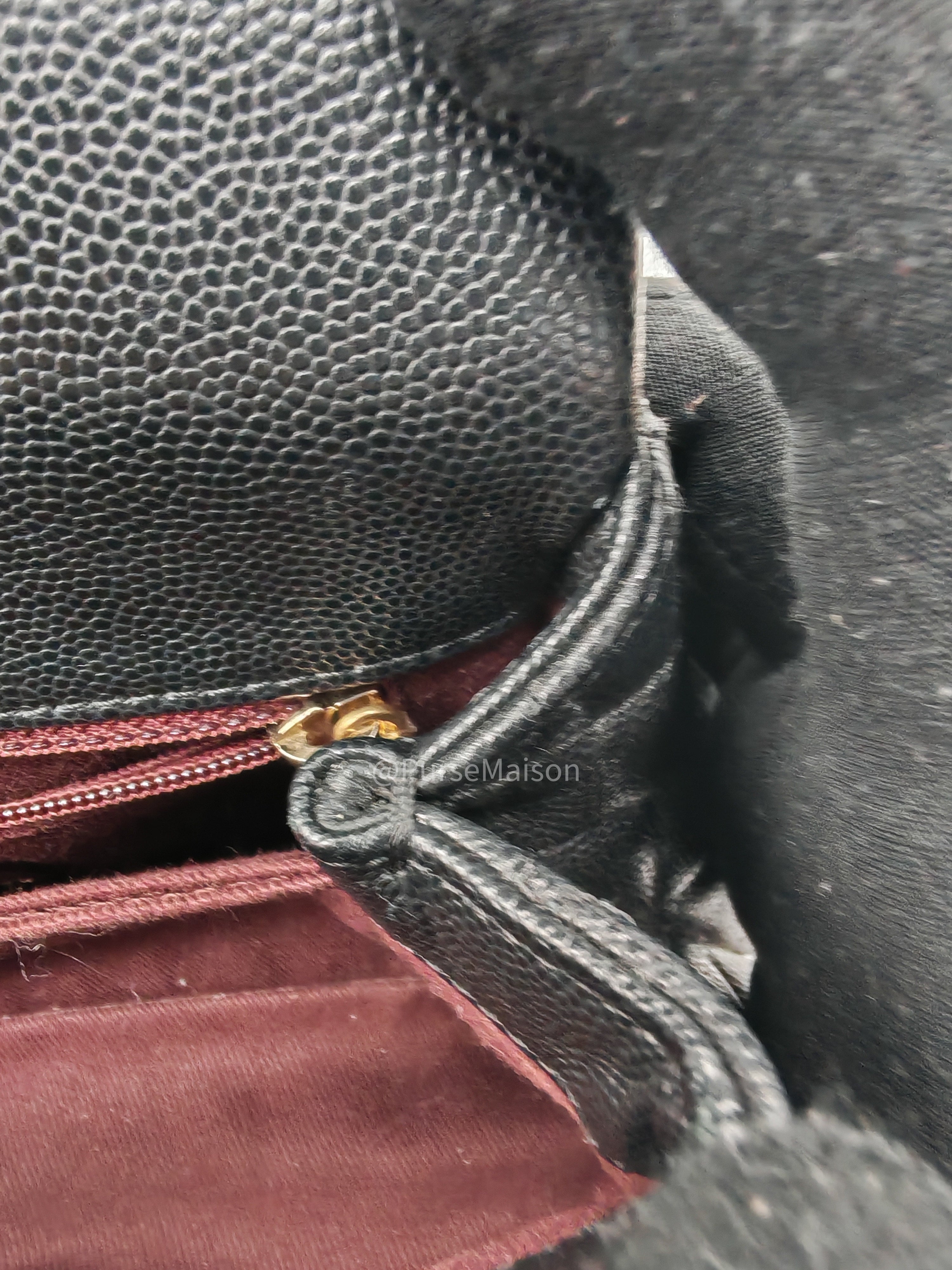 Chanel Coco Handle Small in Black Quilted Caviar Leather and Light Gold Hardware Series 24