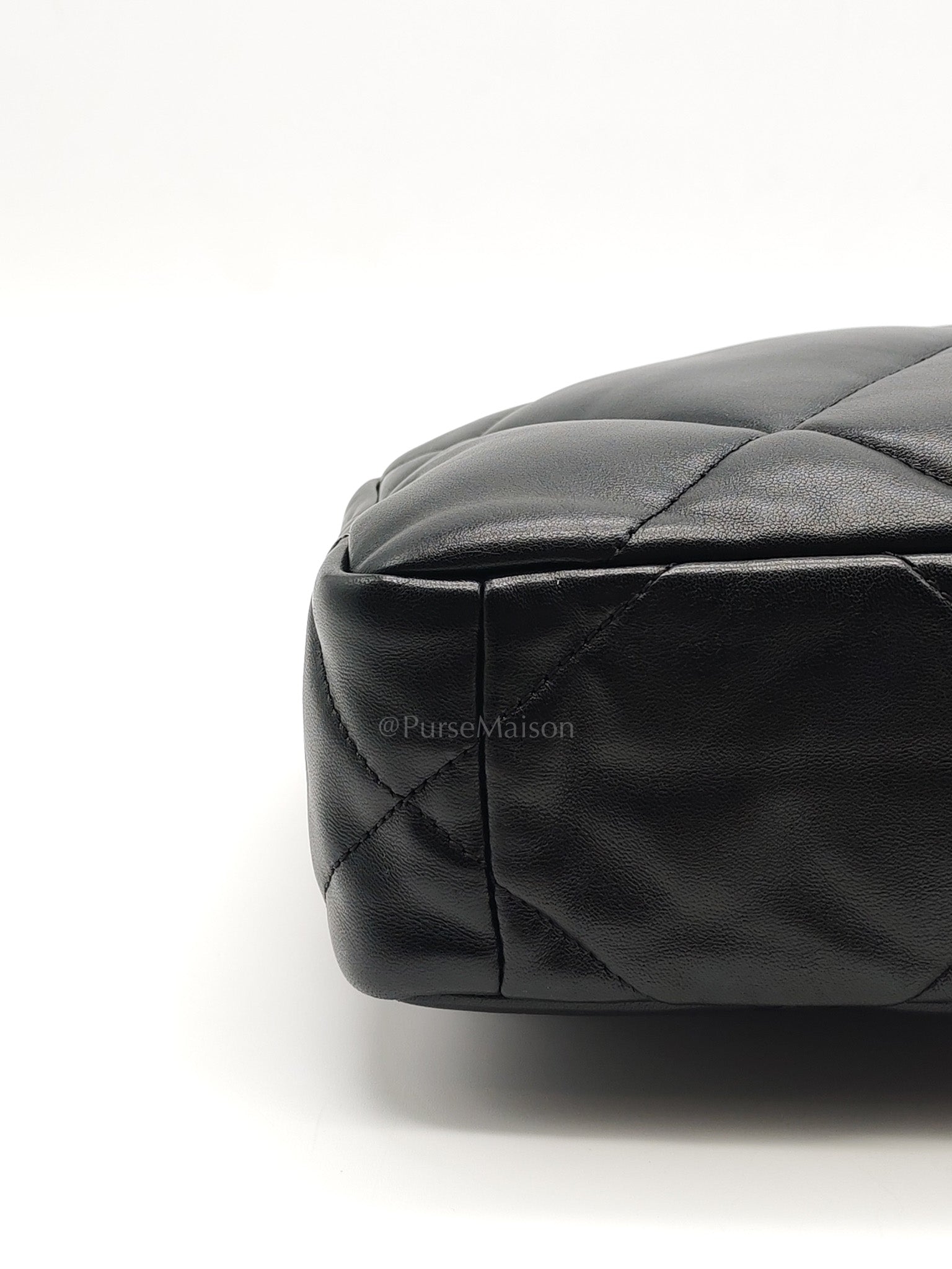 19 Small in Black Quilted Lambskin Leather & Mixed Hardware Microchip