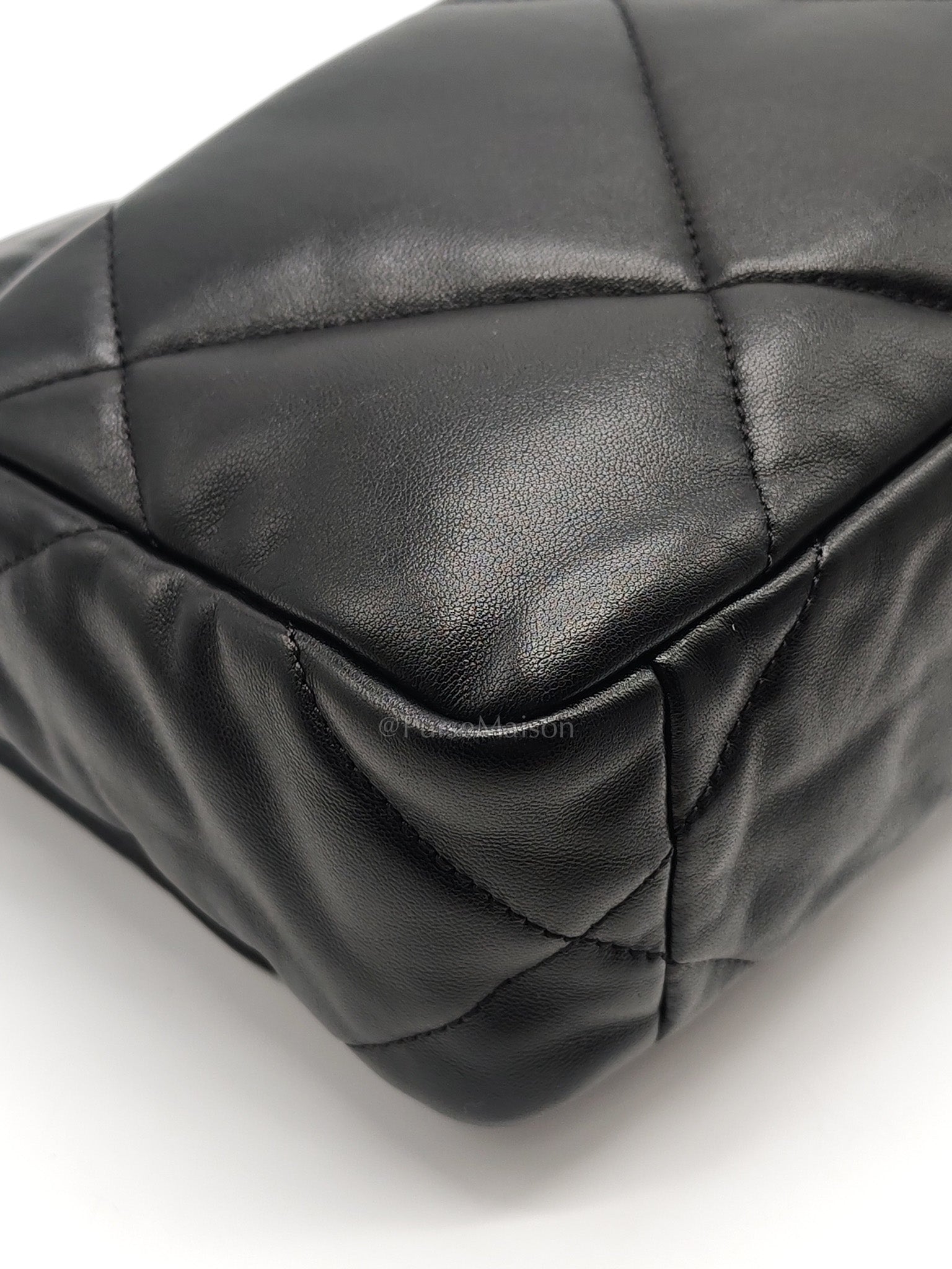 19 Small in Black Quilted Lambskin Leather & Mixed Hardware Microchip