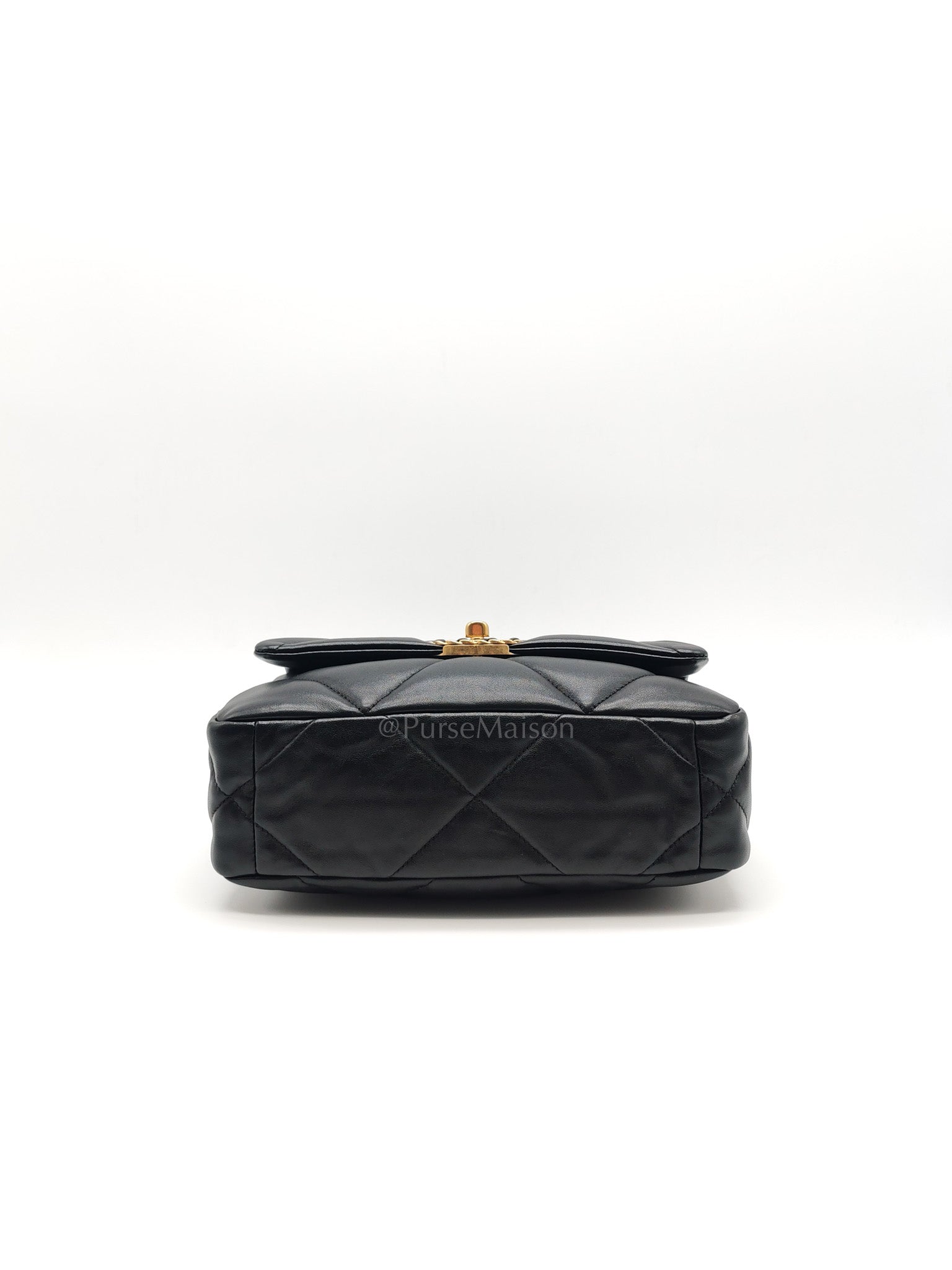 19 Small in Black Quilted Lambskin Leather & Mixed Hardware Microchip