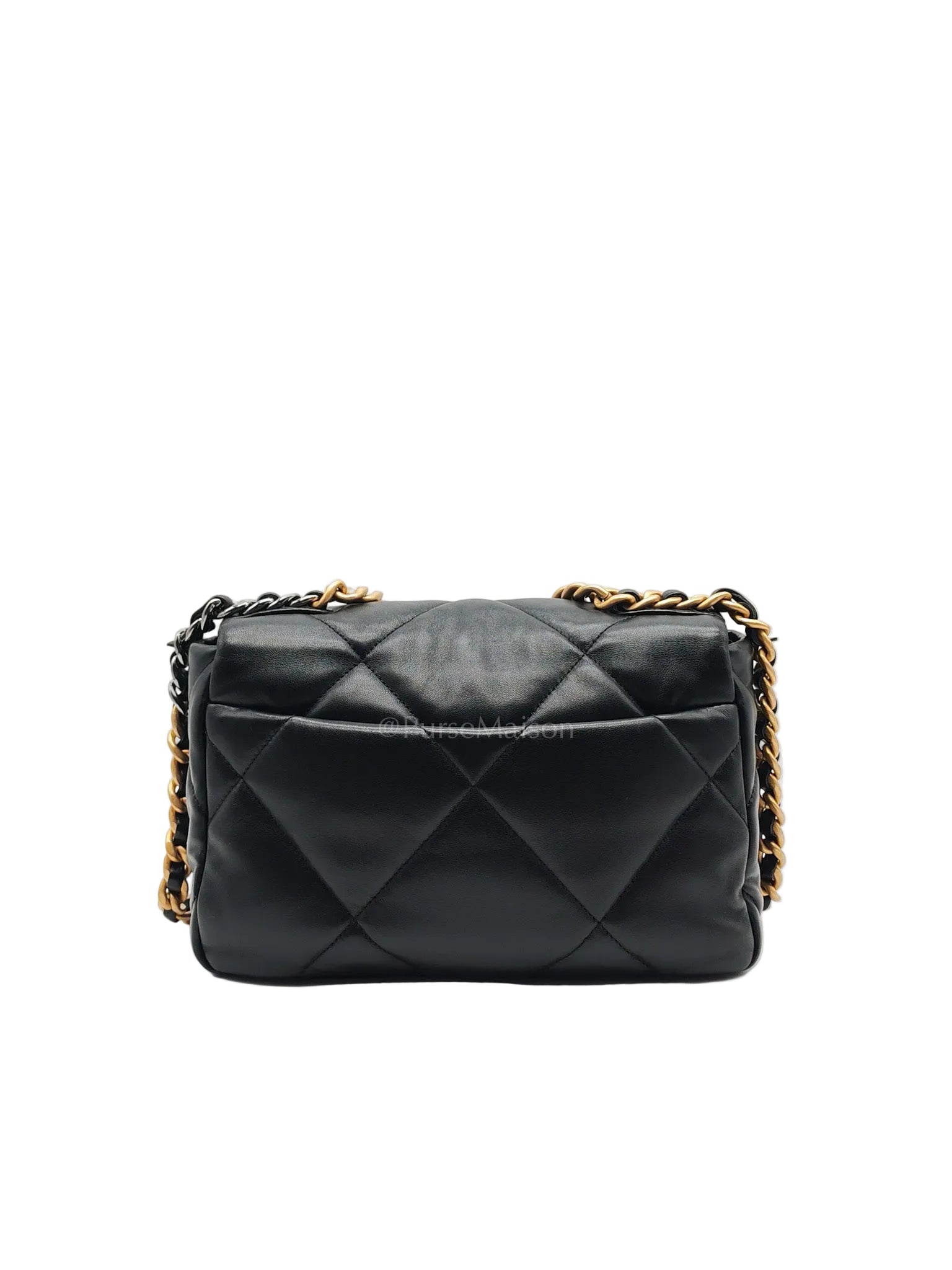 19 Small in Black Quilted Lambskin Leather & Mixed Hardware Microchip