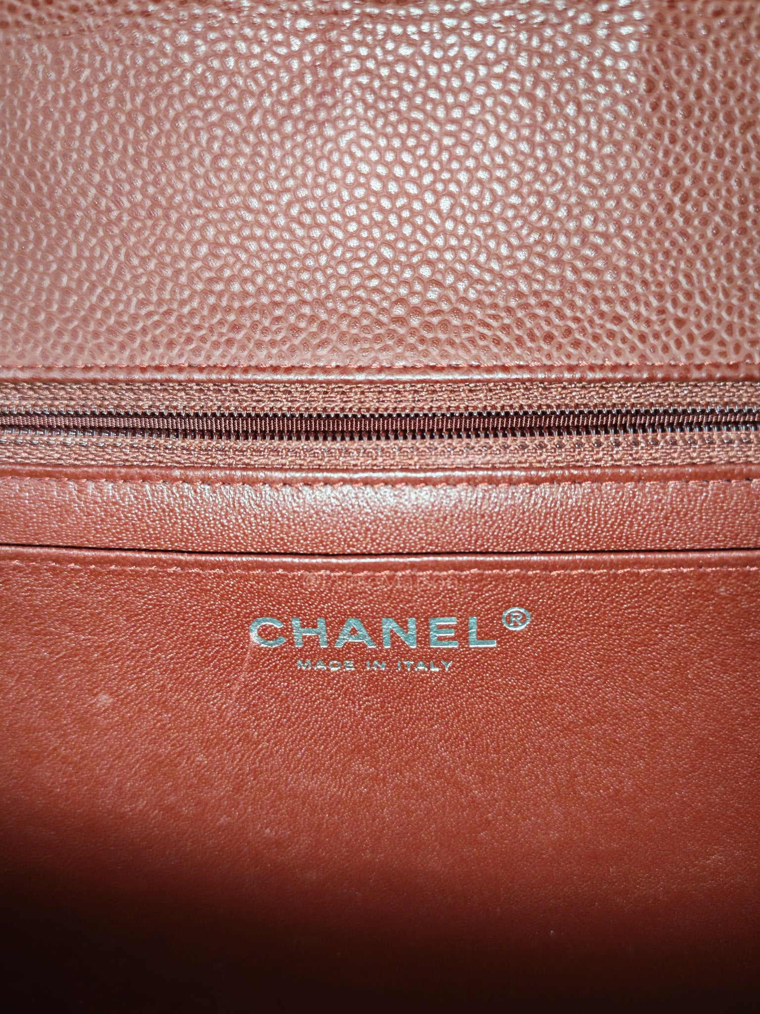 Chanel Classic Double Flap Maxi in Deep Burgundy Quilted Caviar Leather & Palladium Hardware Series 13