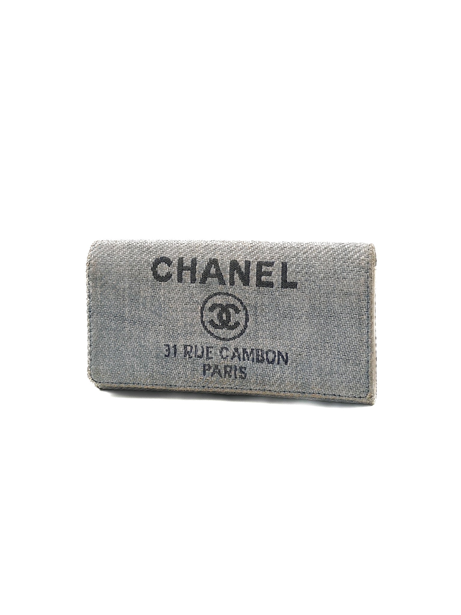 Deuville Long Wallet in Tweed Fabric Canvas Series 18