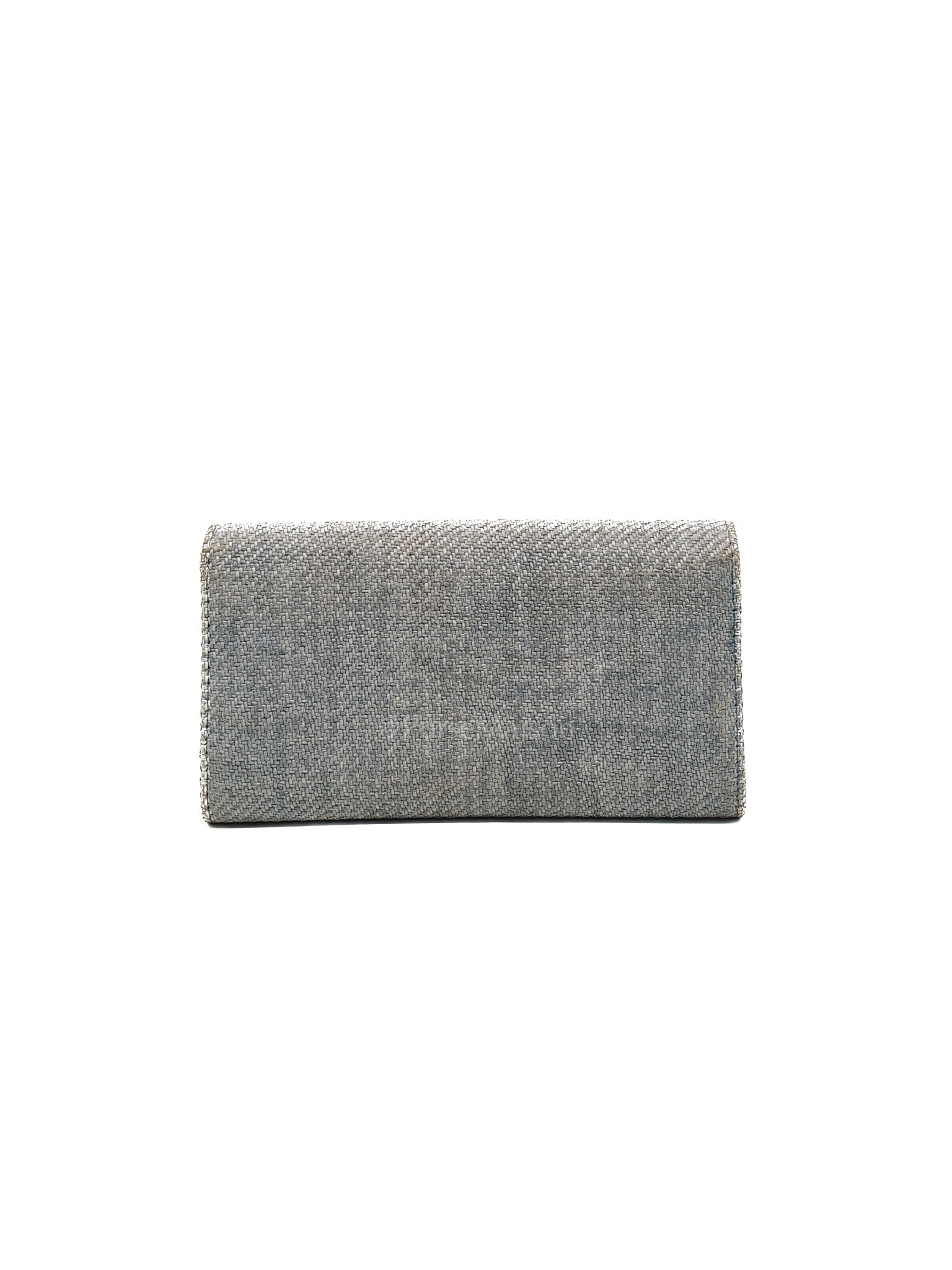 Deuville Long Wallet in Tweed Fabric Canvas Series 18