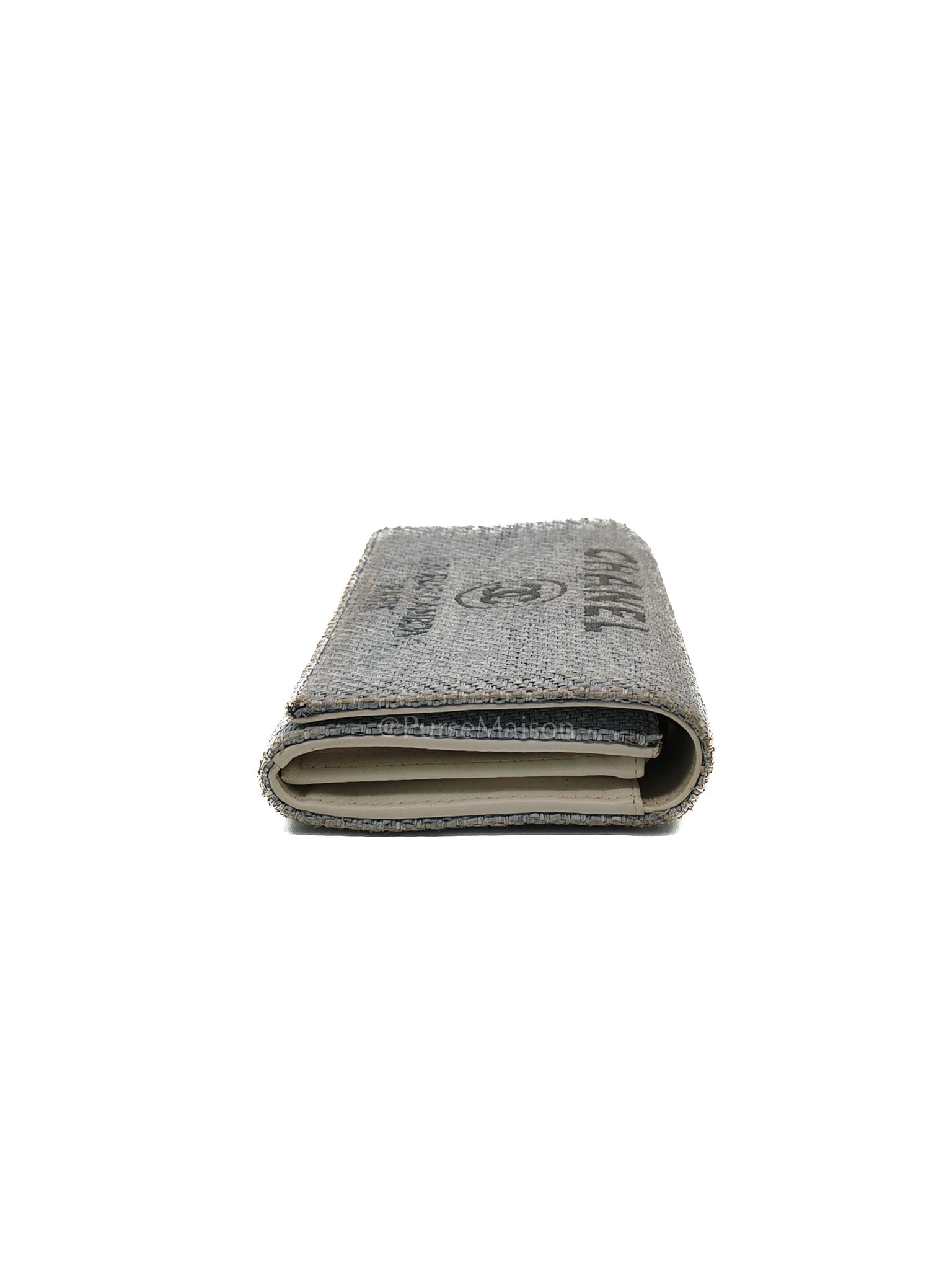 Deuville Long Wallet in Tweed Fabric Canvas Series 18