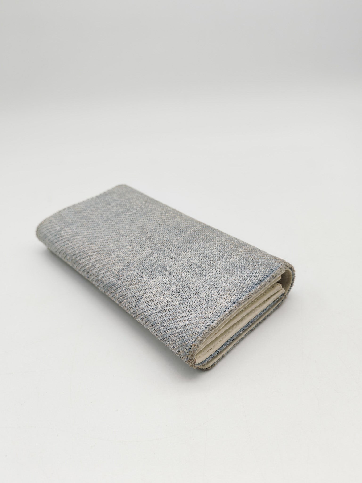 Deuville Long Wallet in Tweed Fabric Canvas Series 18
