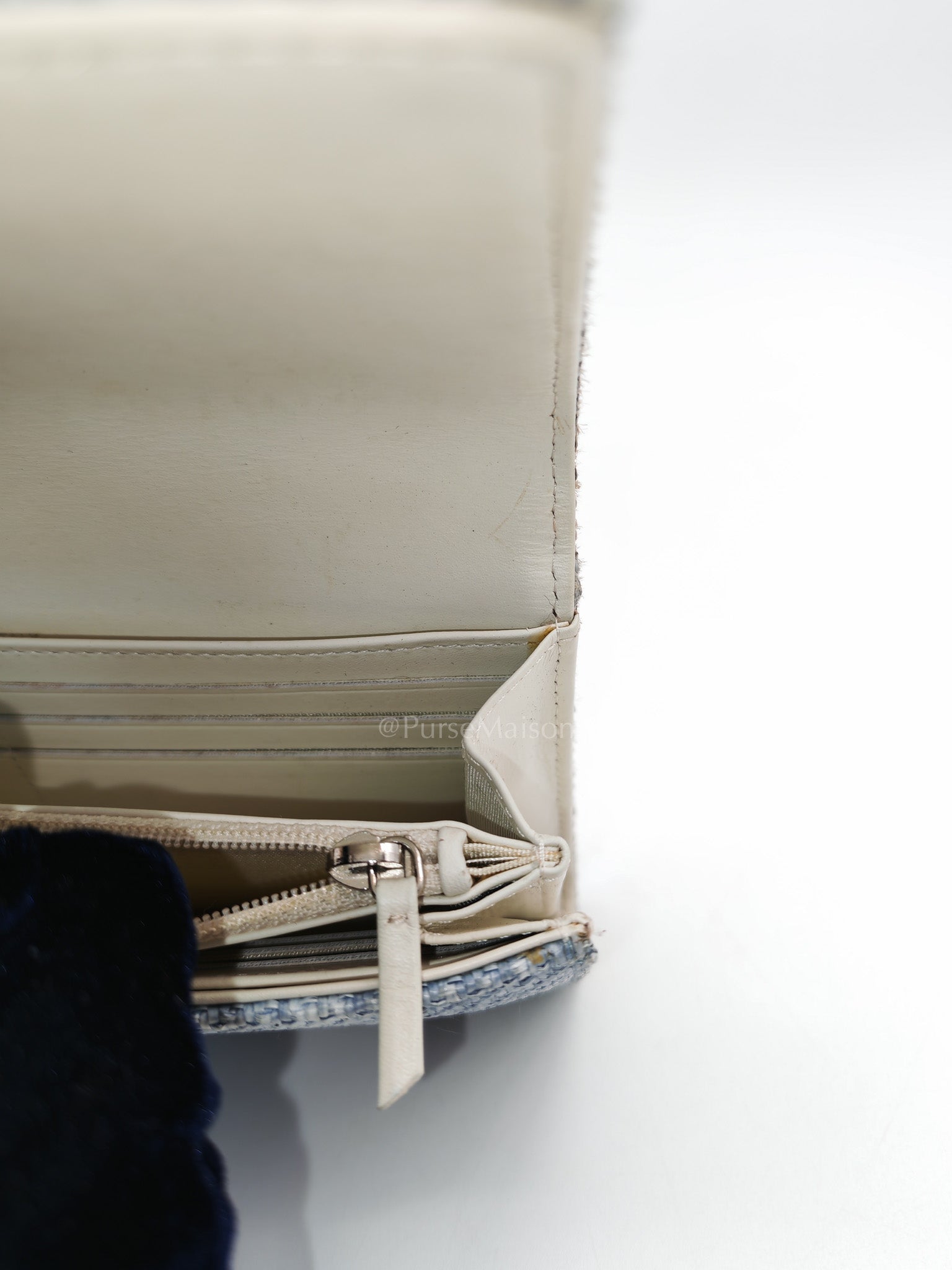 Deuville Long Wallet in Tweed Fabric Canvas Series 18
