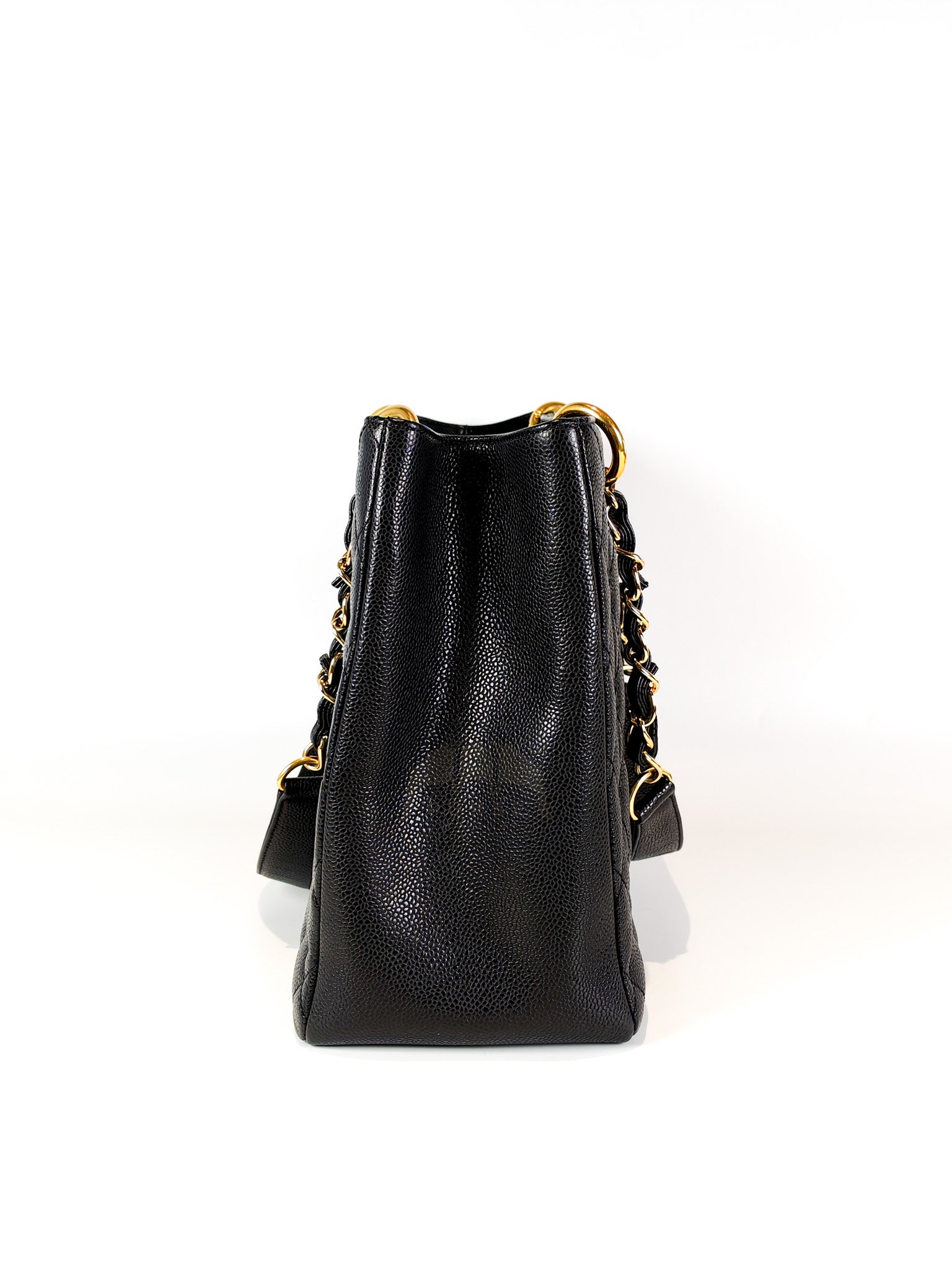 Grand Shopping Tote (GST) in Black Caviar Leather and Gold Hardware Series 19/04