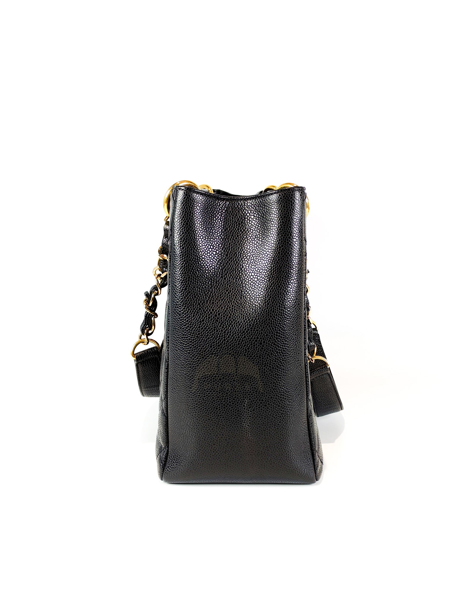 Grand Shopping Tote (GST) in Black Caviar Leather and Gold Hardware Series 19/04