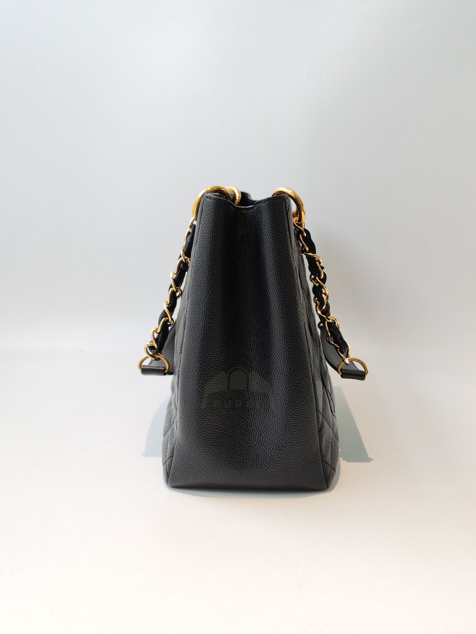 Grand Shopping Tote (GST) in Black Caviar Leather and Gold Hardware Series 21