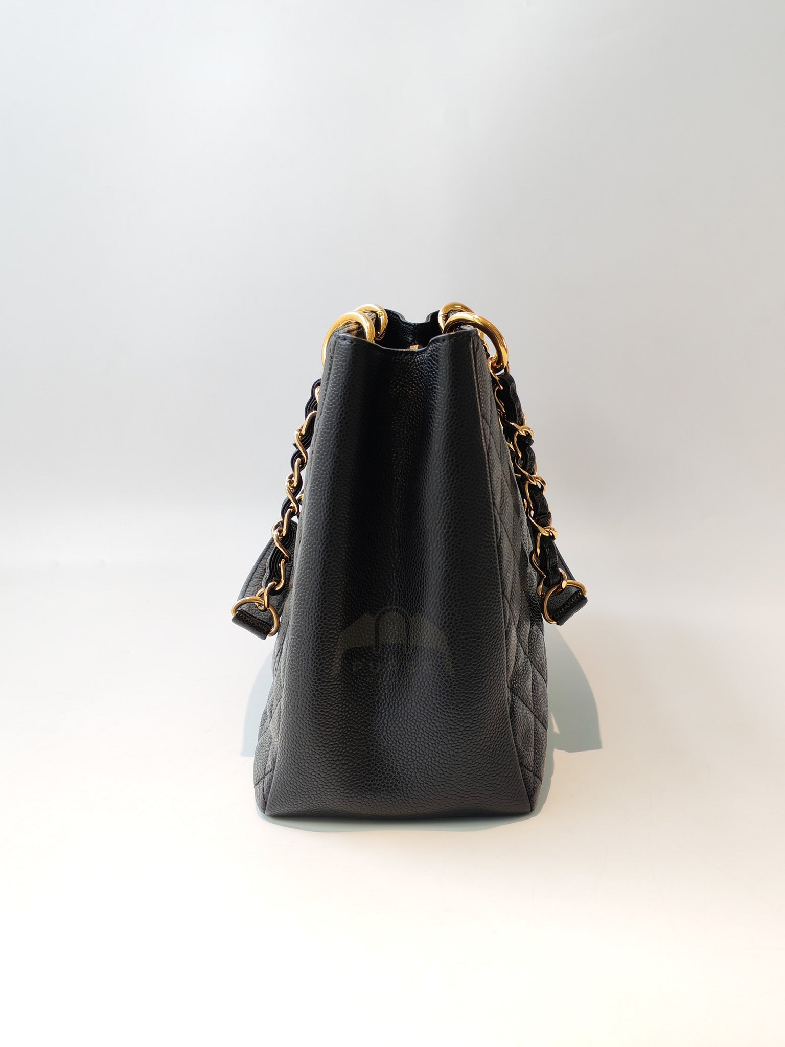 Grand Shopping Tote (GST) in Black Caviar Leather and Gold Hardware Series 21