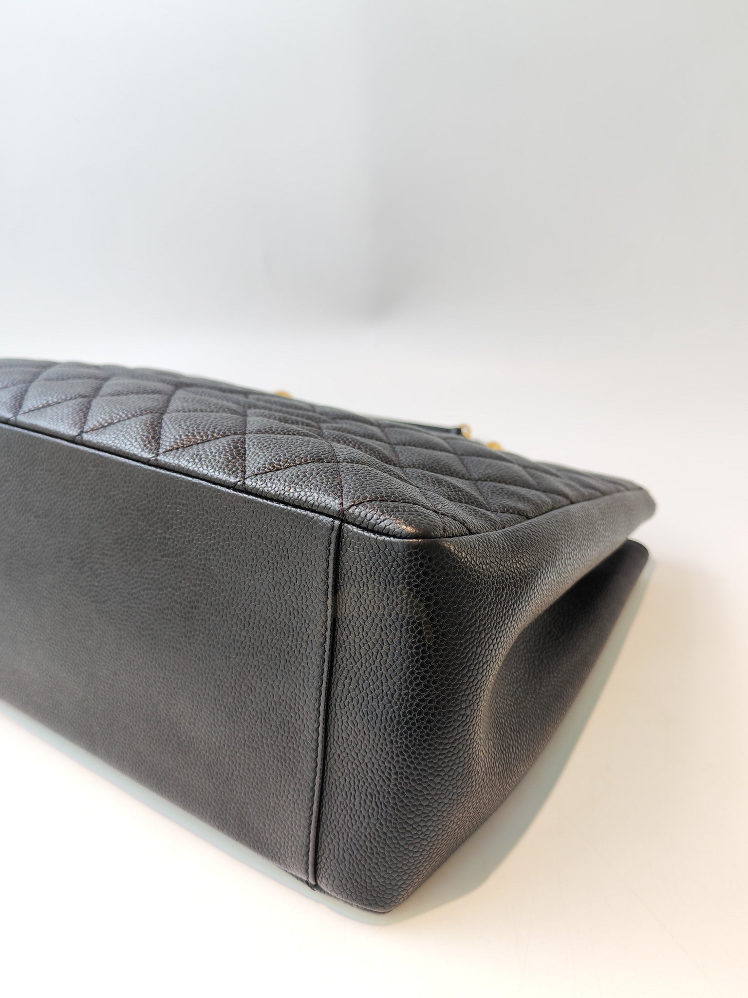 Grand Shopping Tote (GST) in Black Caviar Leather and Gold Hardware Series 21