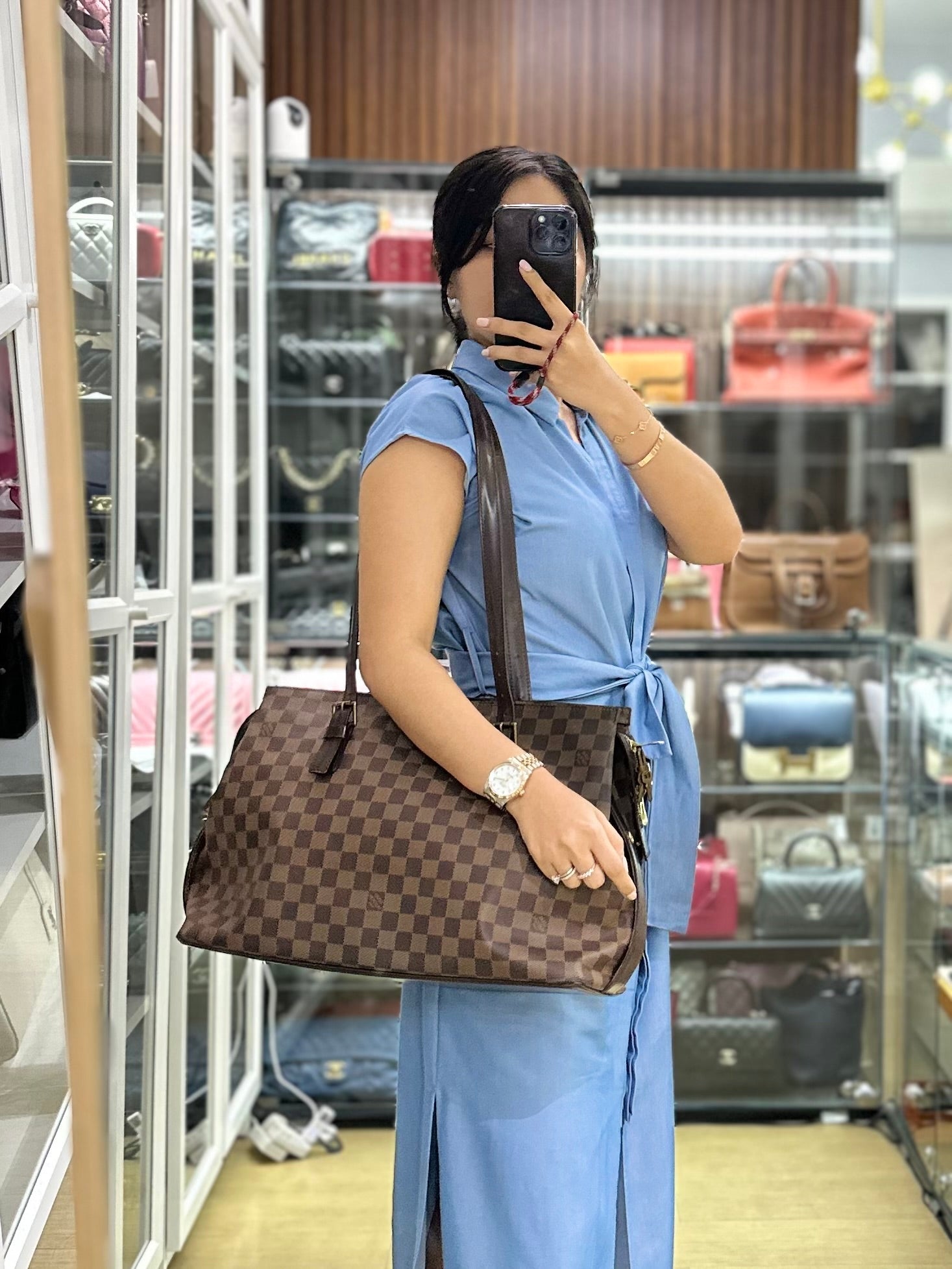 Chelsea Bag in Damier Ebene Canvas (Date Code: TH2017) | Purse Maison Luxury Bags Shop