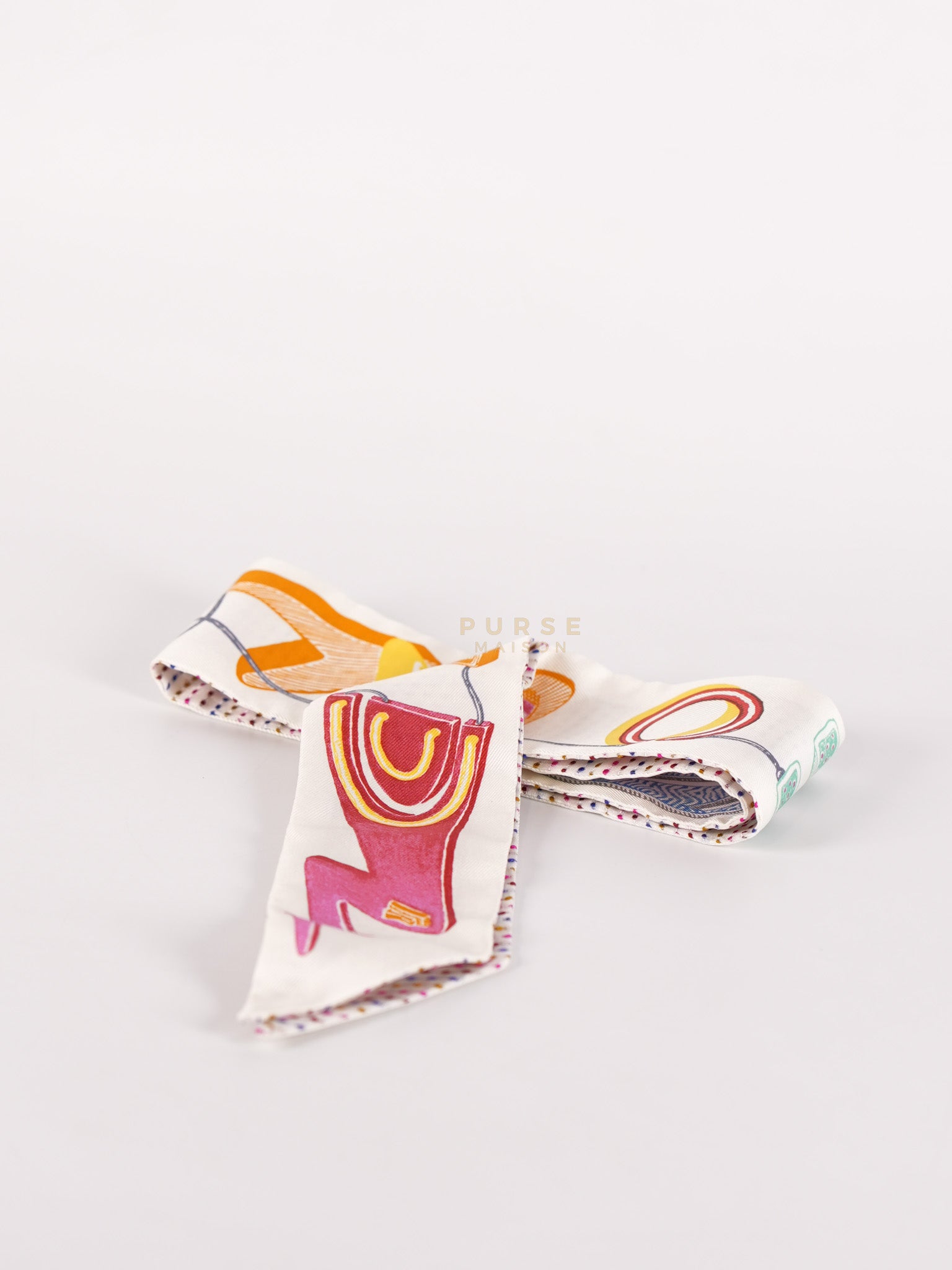 Chevaloscope Pointille Silk Twilly | Purse Maison Luxury Bags Shop