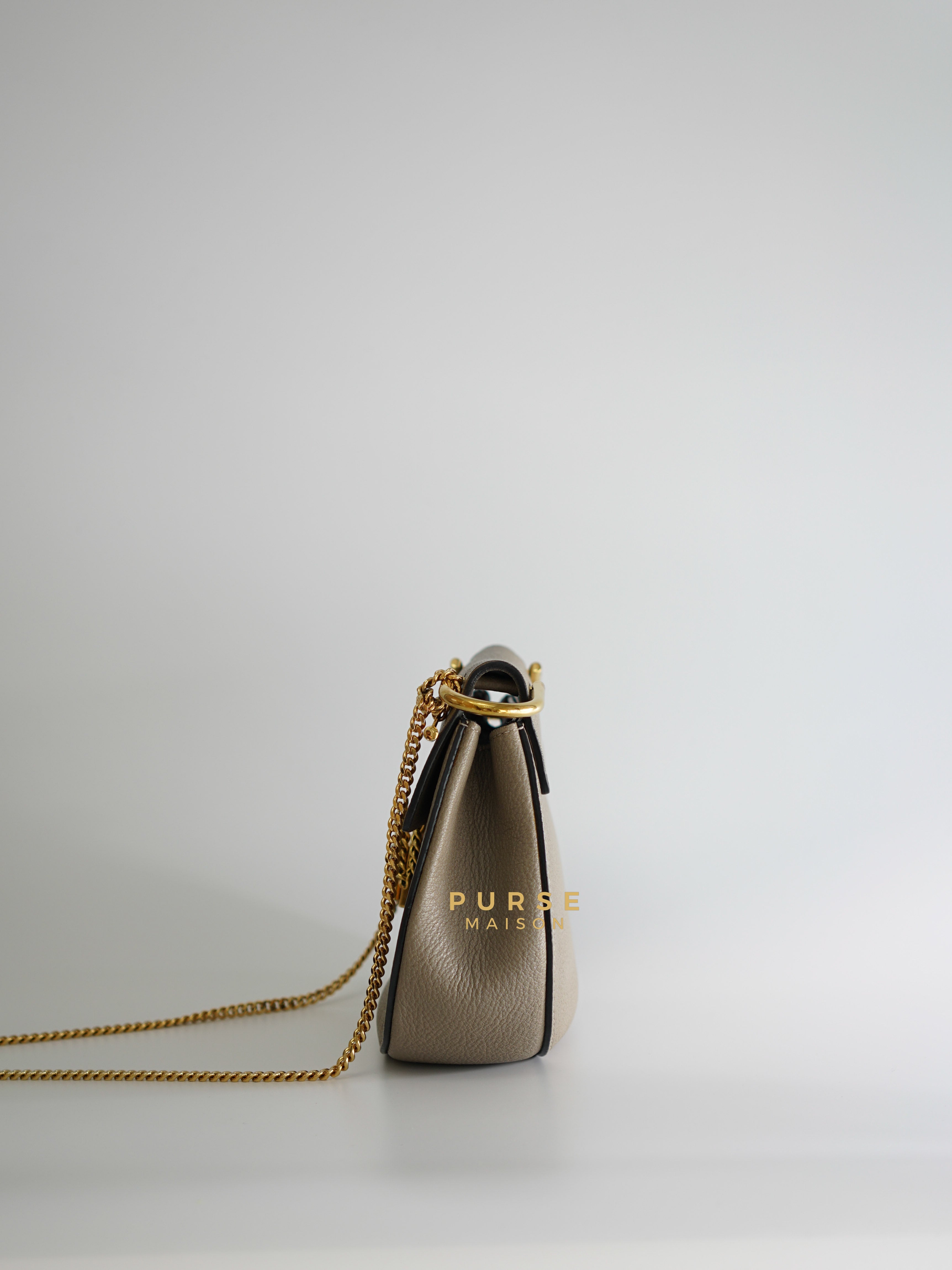 Drew Small Grey Chain Crossbody Bag | Purse Maison Luxury Bags Shop