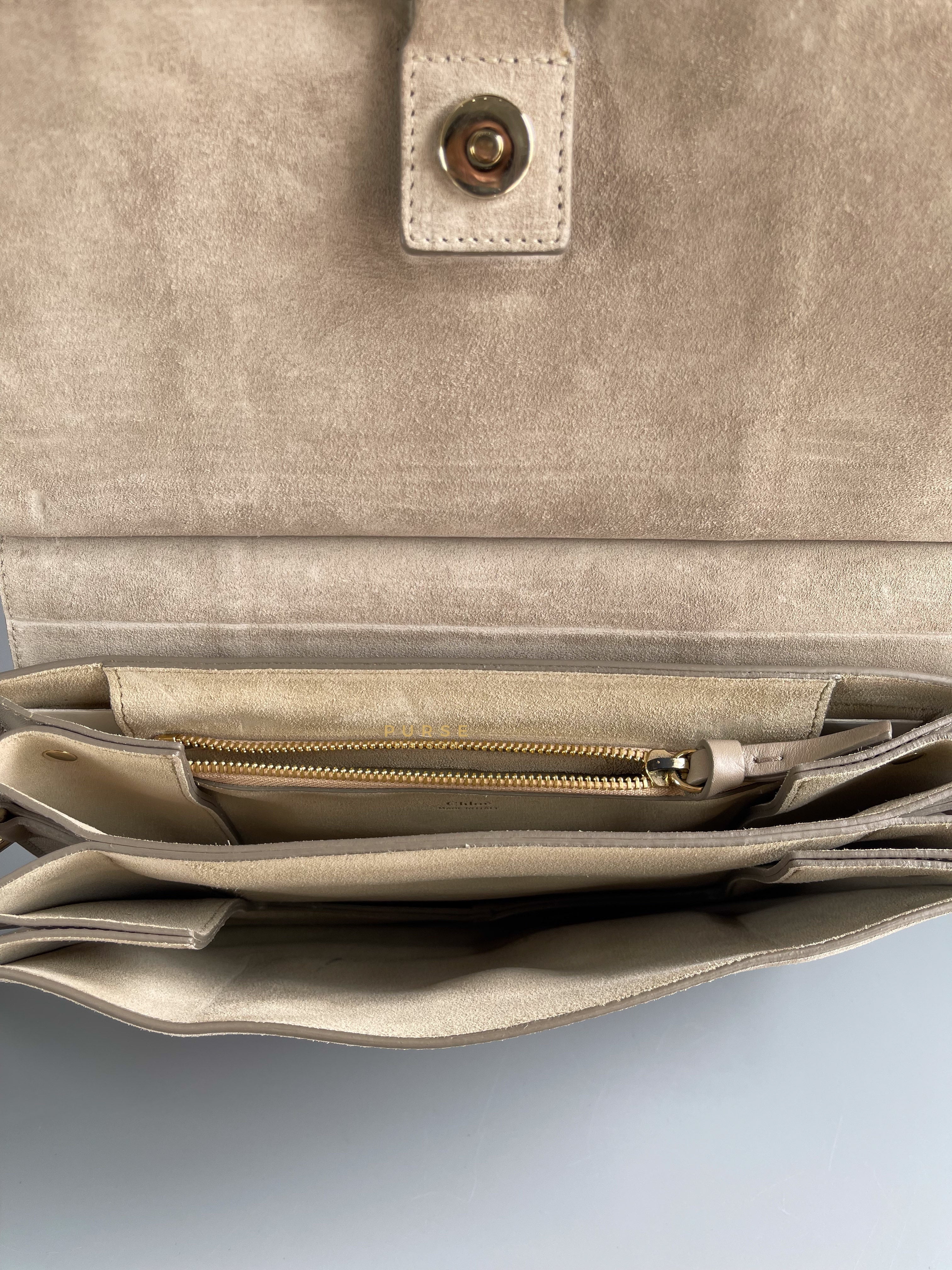 Chloe Faye Medium Shoulder Motty Grey Phyton Bag | Purse Maison Luxury Bags Shop