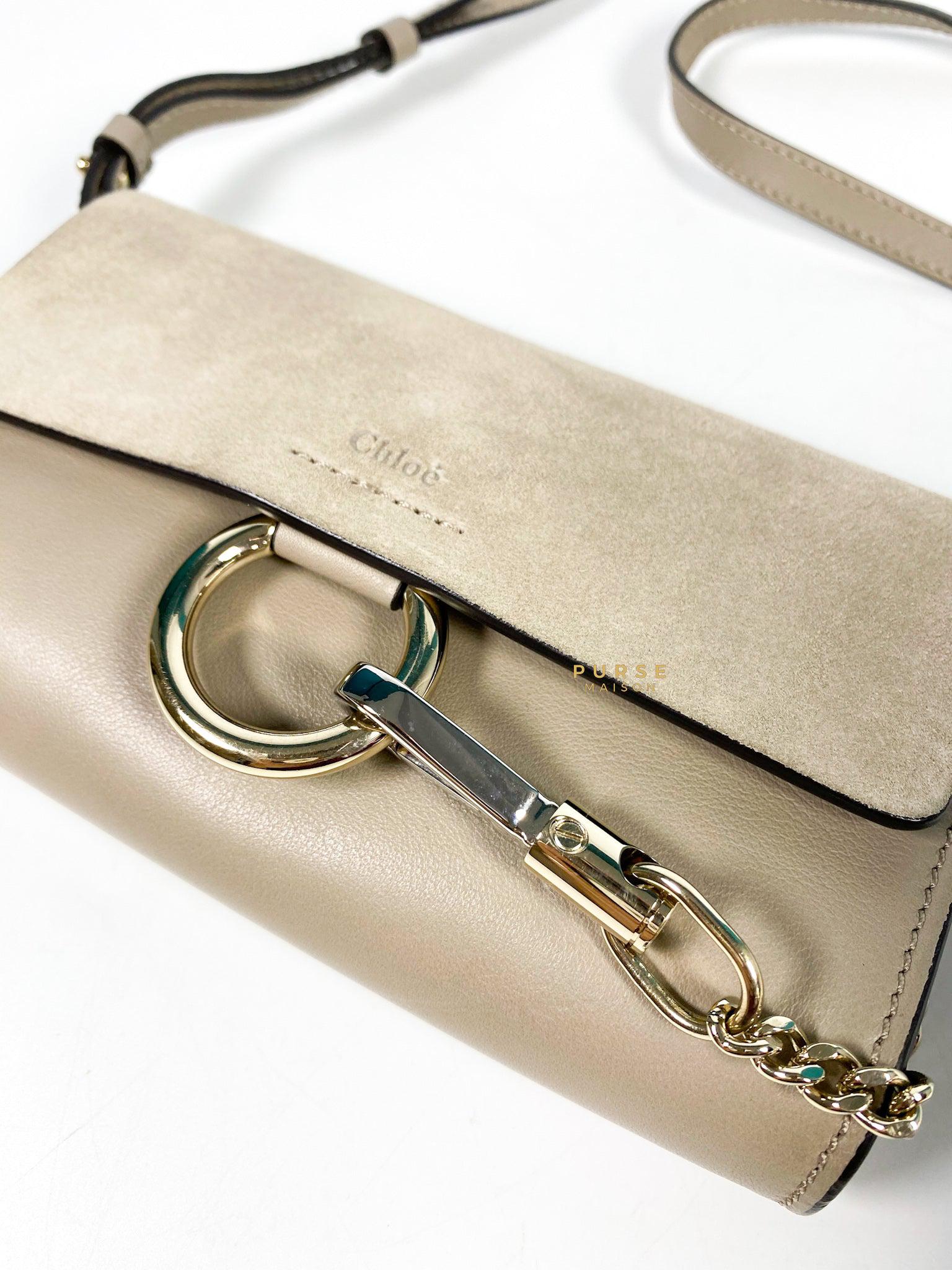 Faye mini leather wallet on sale bag