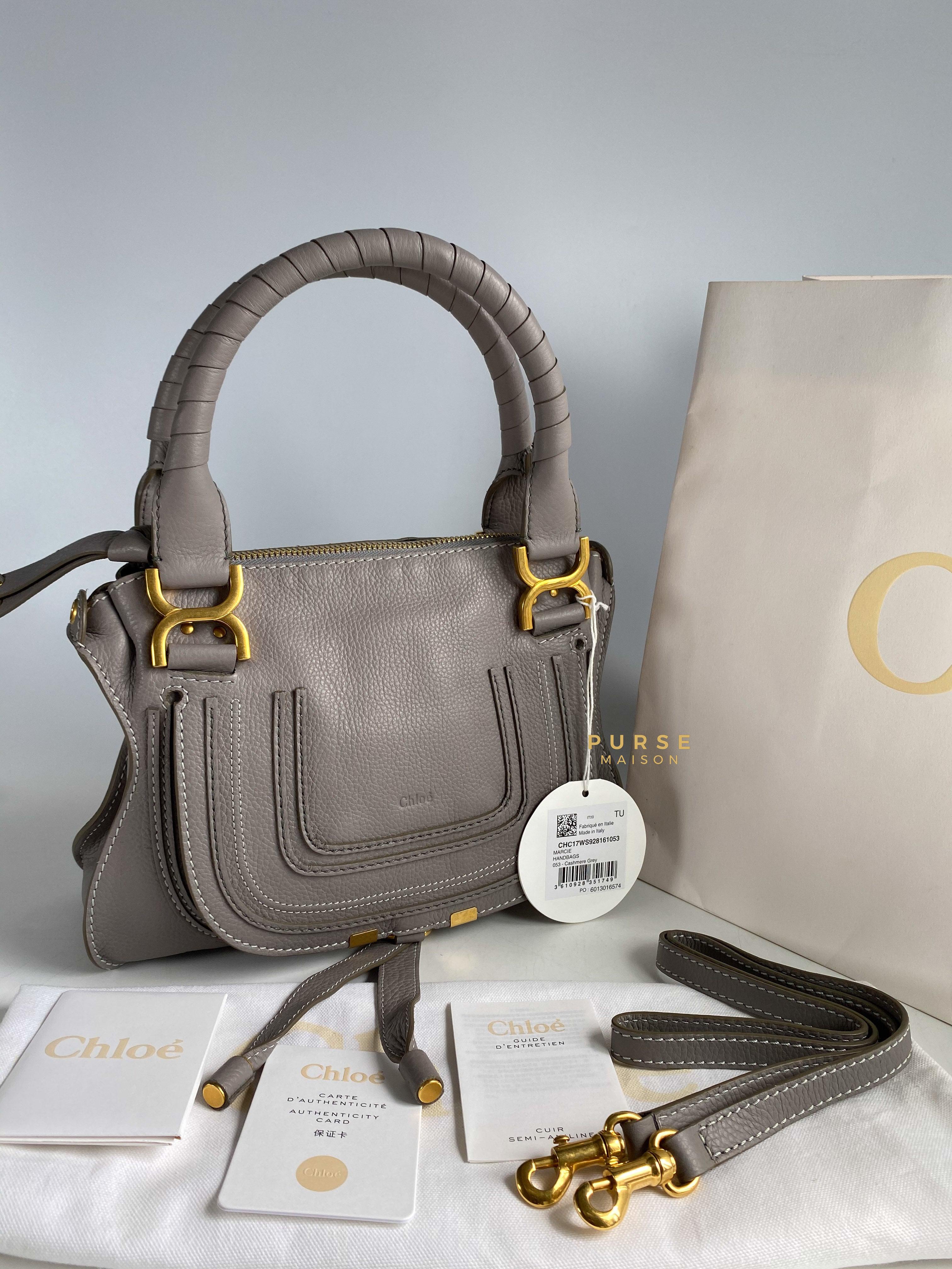 Chloe mini marcie sale cashmere grey