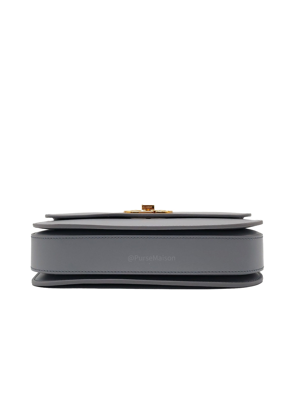 Christian Dior 30 Montaigne Avenue Bag in Gray Box Calfskin Leather and Gold Hardware | Purse Maison Luxury Bags Shop