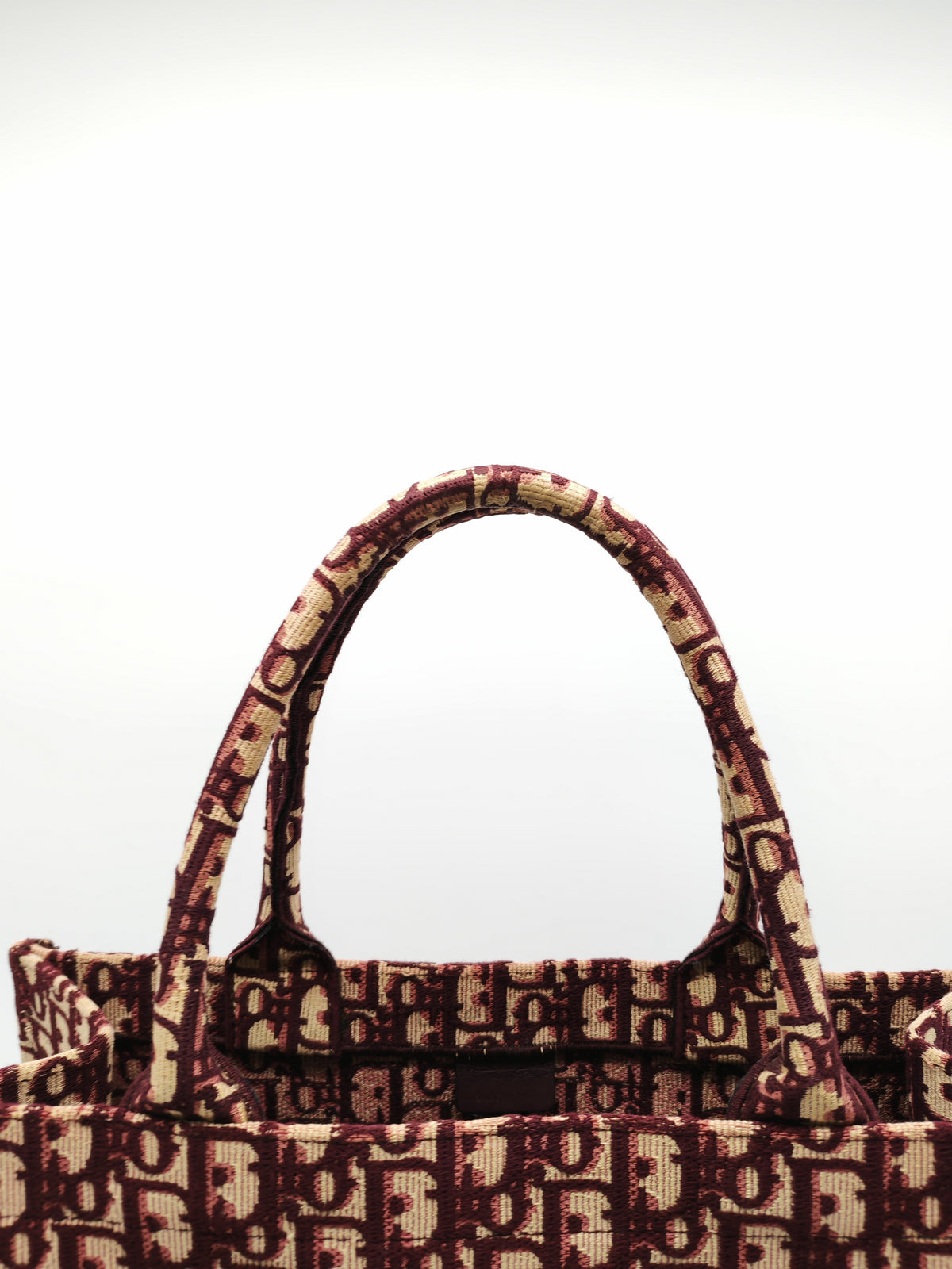Christian Dior Book Tote Medium in Burgundy Oblique Canvas | Purse Maison Luxury Bags Shop