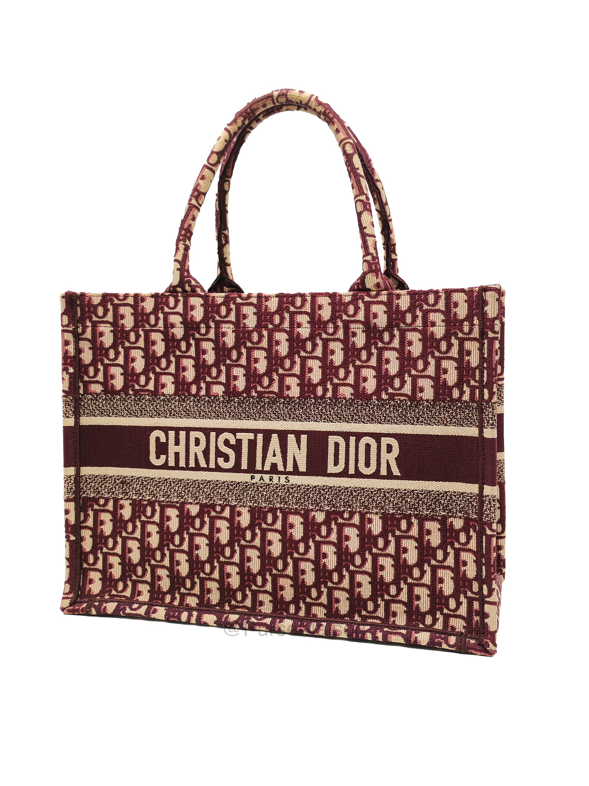 Christian Dior Book Tote Medium in Burgundy Oblique Canvas | Purse Maison Luxury Bags Shop