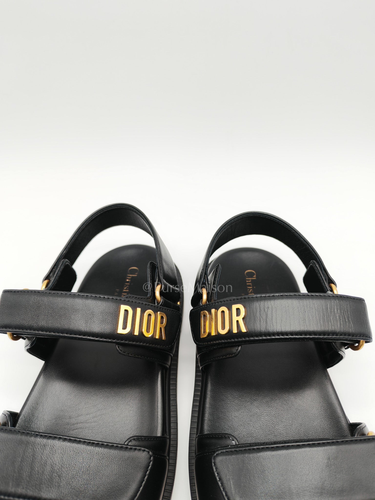 Dioract Black Lambskin Women’s Sandals Size 38EU (24.5cm) | Purse Maison Luxury Bags Shop