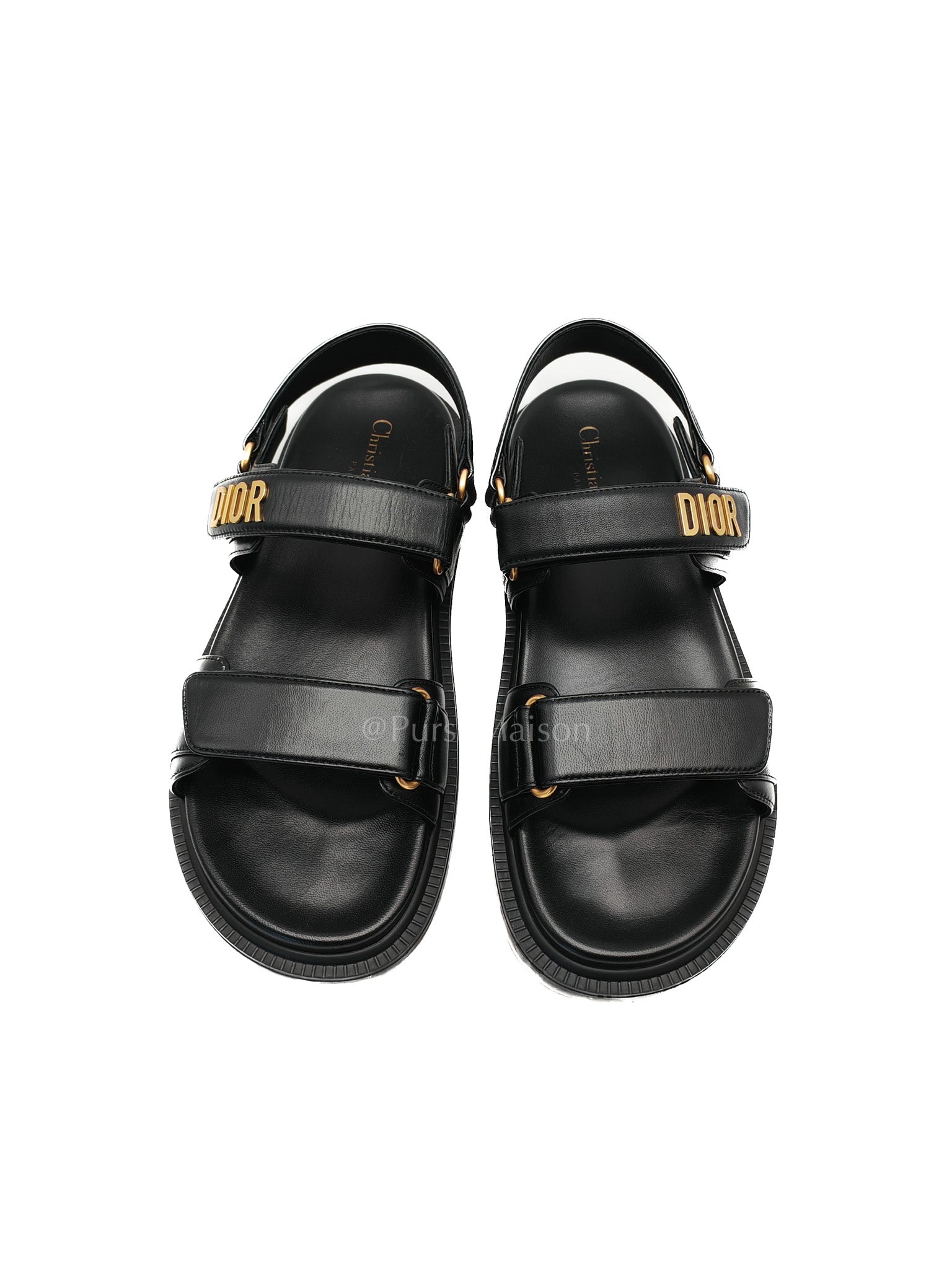 Dioract Black Lambskin Women’s Sandals Size 38EU (24.5cm) | Purse Maison Luxury Bags Shop