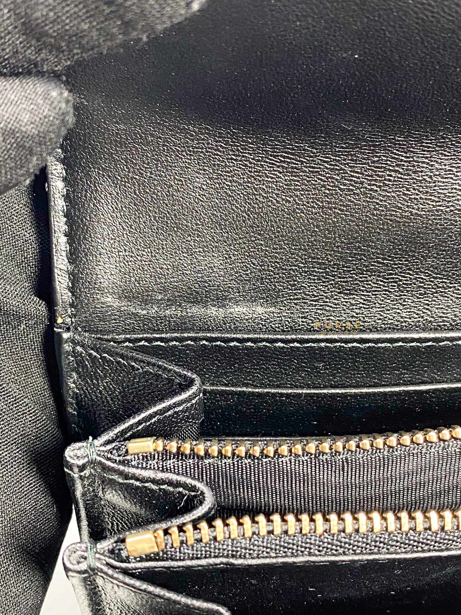 Christian Dior Dioraddict Continental Wallet in Black Cannage Lambskin