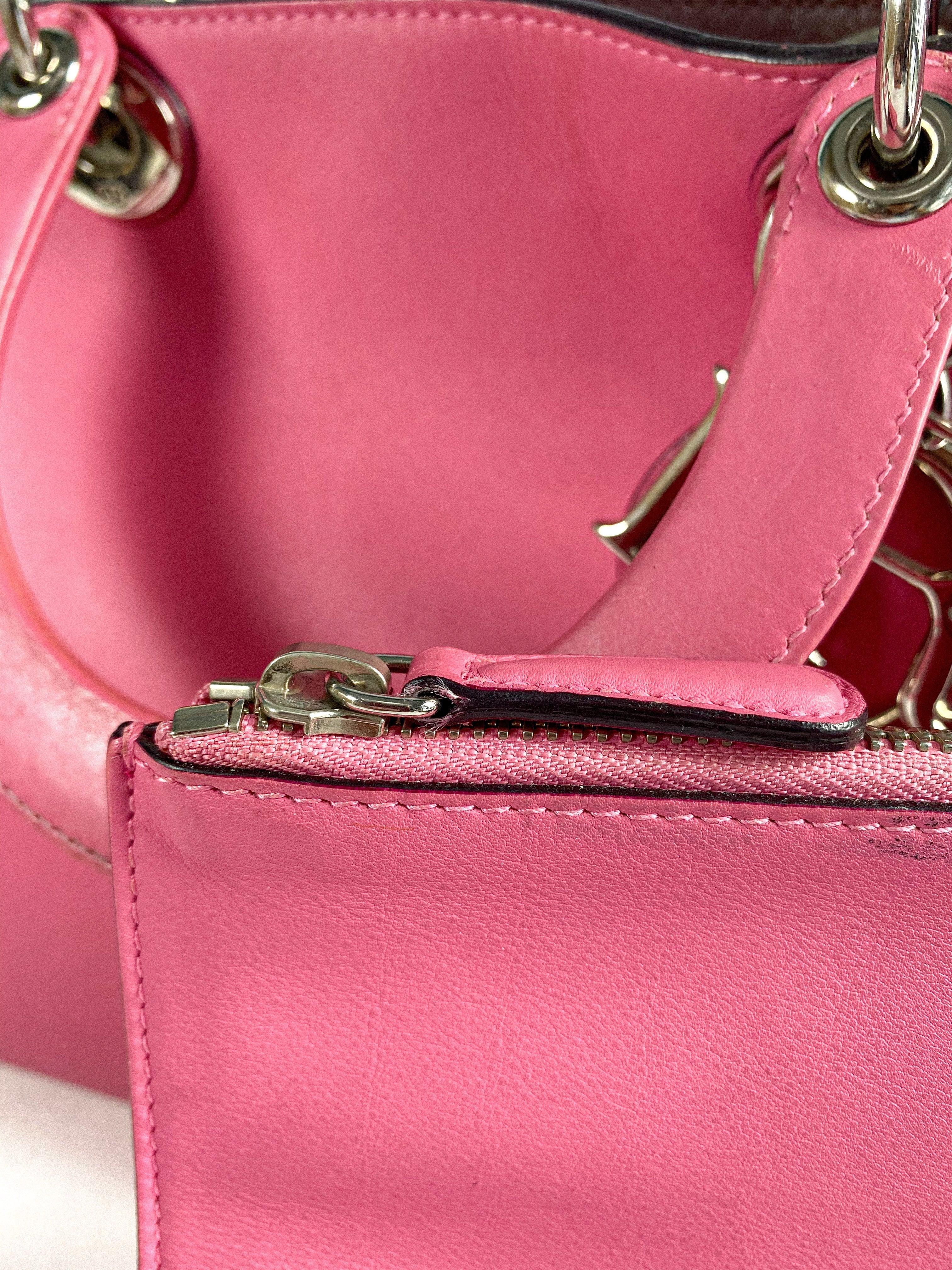 Christian Dior Diorissimo Pink Leather Bag