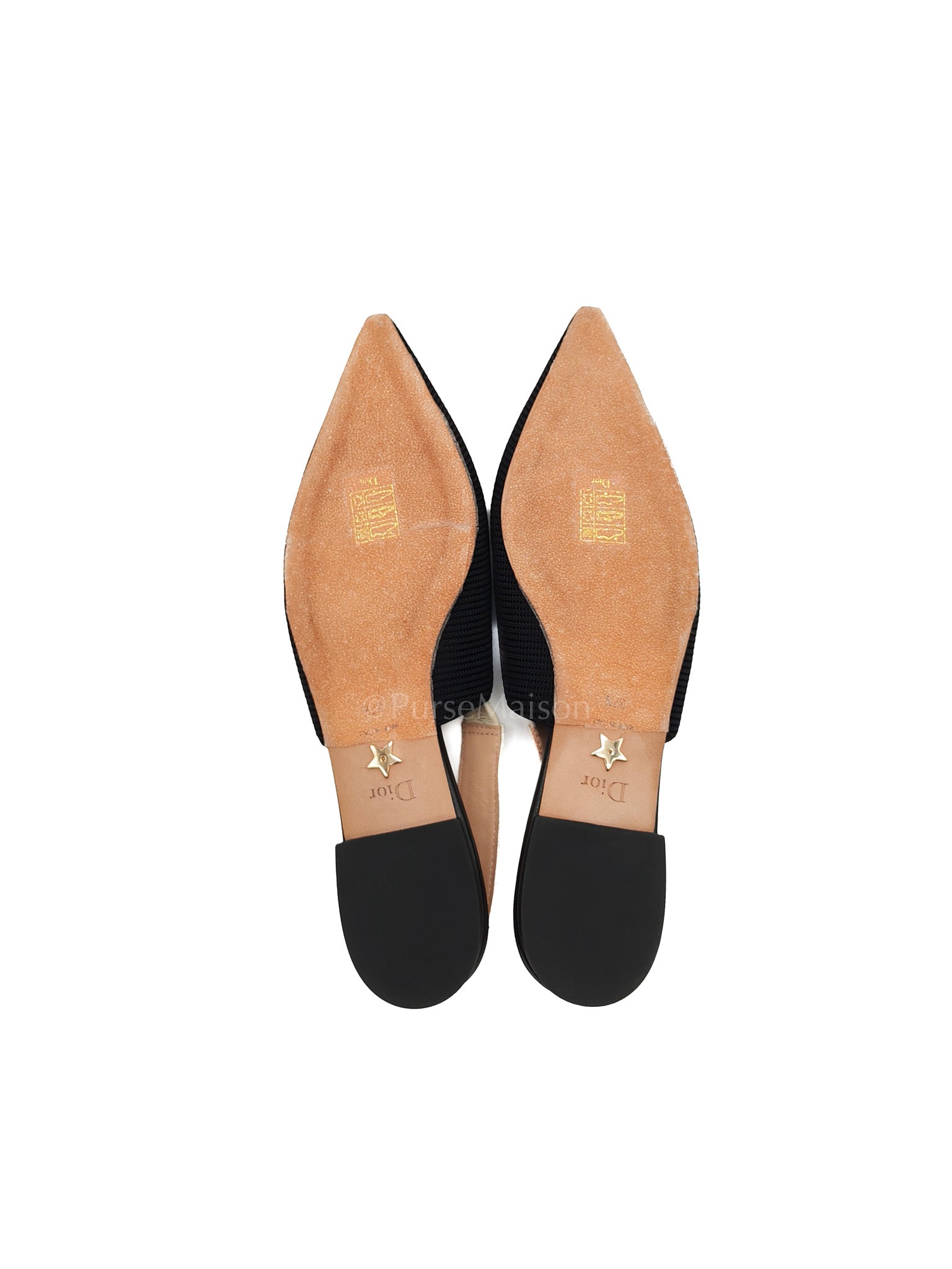 Fabric & Ribbon J'Adior Slingback Ballet Flats Size 37.5 EU (25 cm) | Purse Maison Luxury Bags Shop