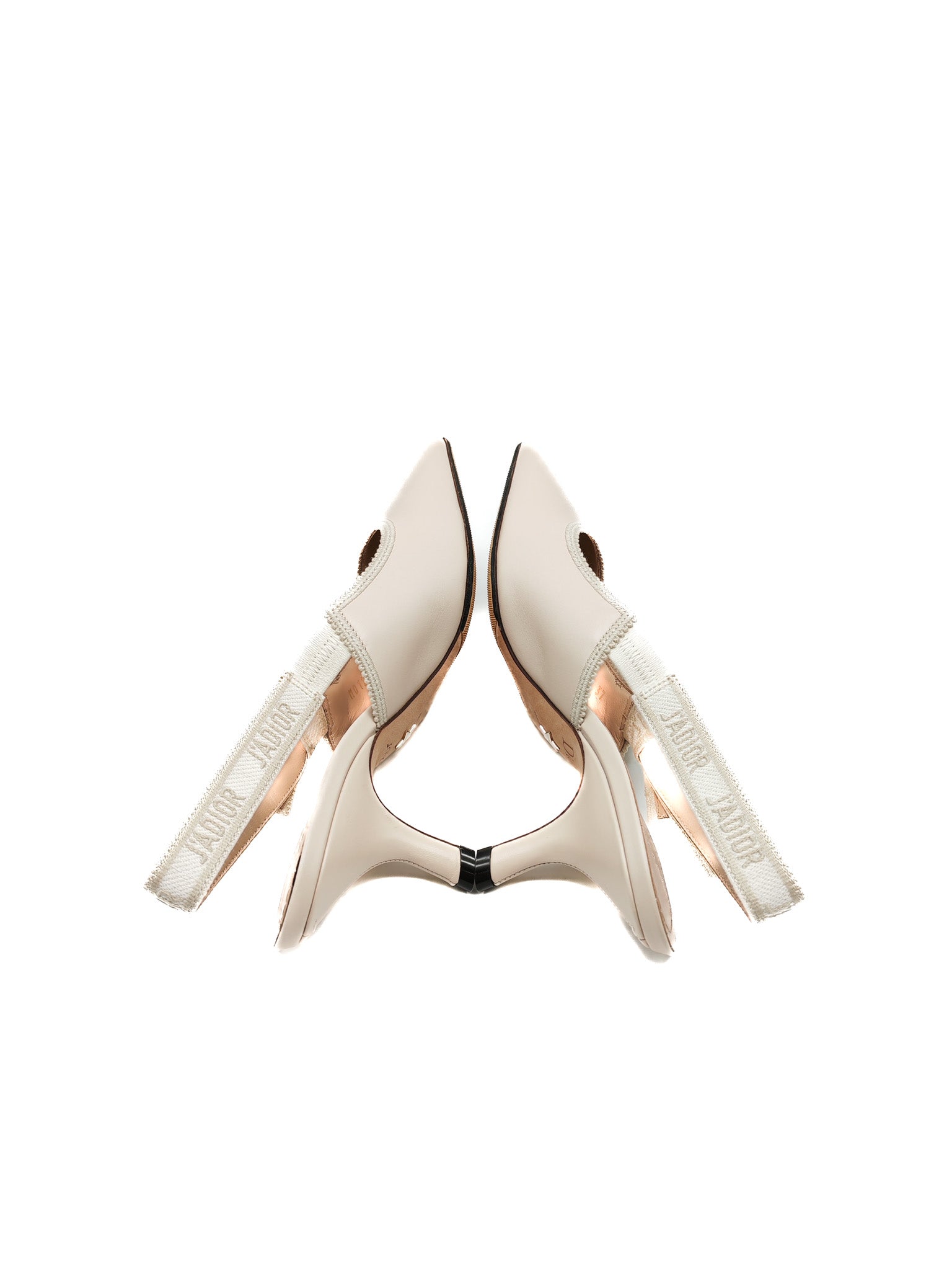 J’Adior Slingback Pumps in Powder Beige Calfskin Leather Size 37EU (23.5cm) | Purse Maison Luxury Bags Shop