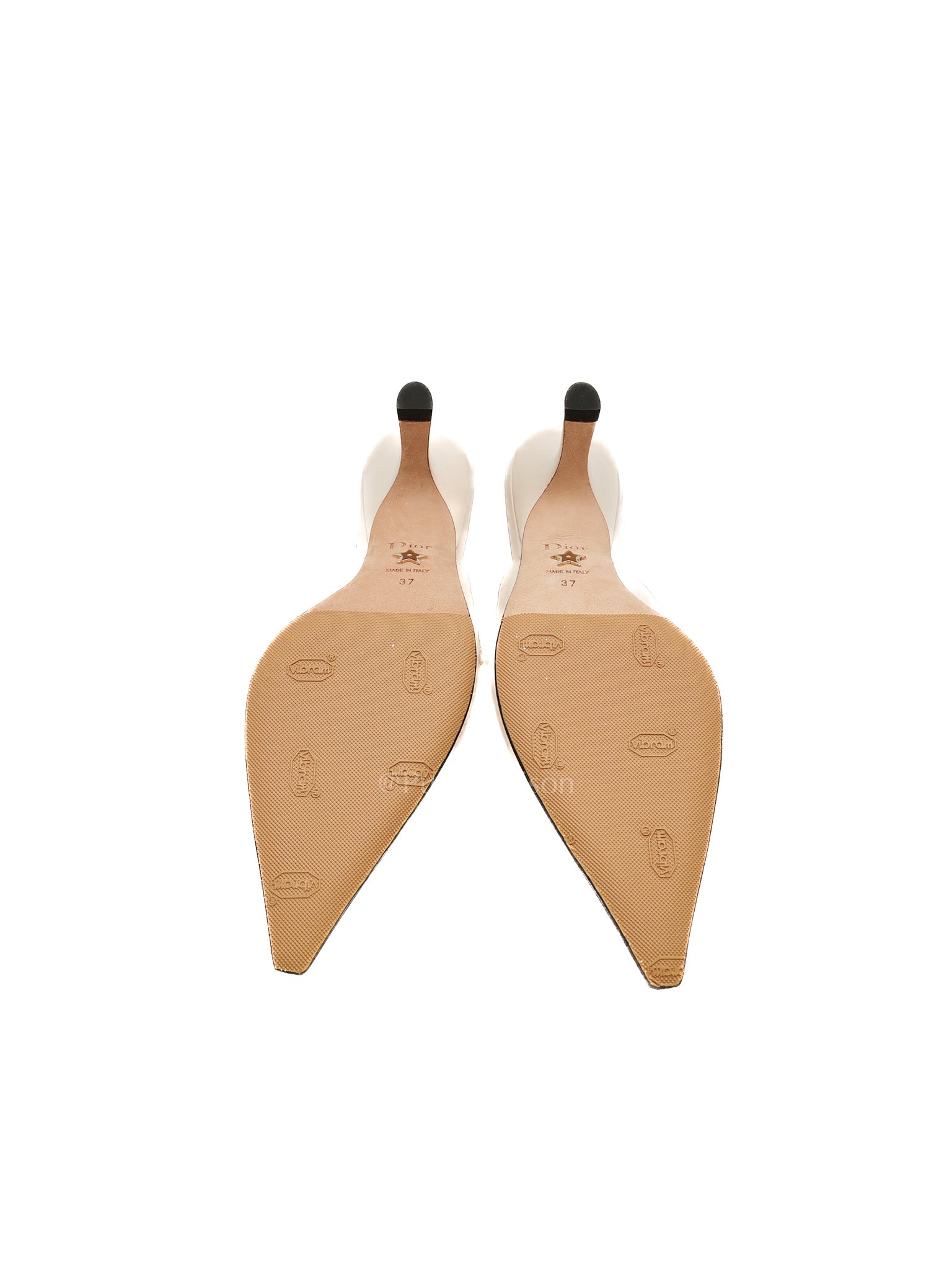 J’Adior Slingback Pumps in Powder Beige Calfskin Leather Size 37EU (23.5cm) | Purse Maison Luxury Bags Shop