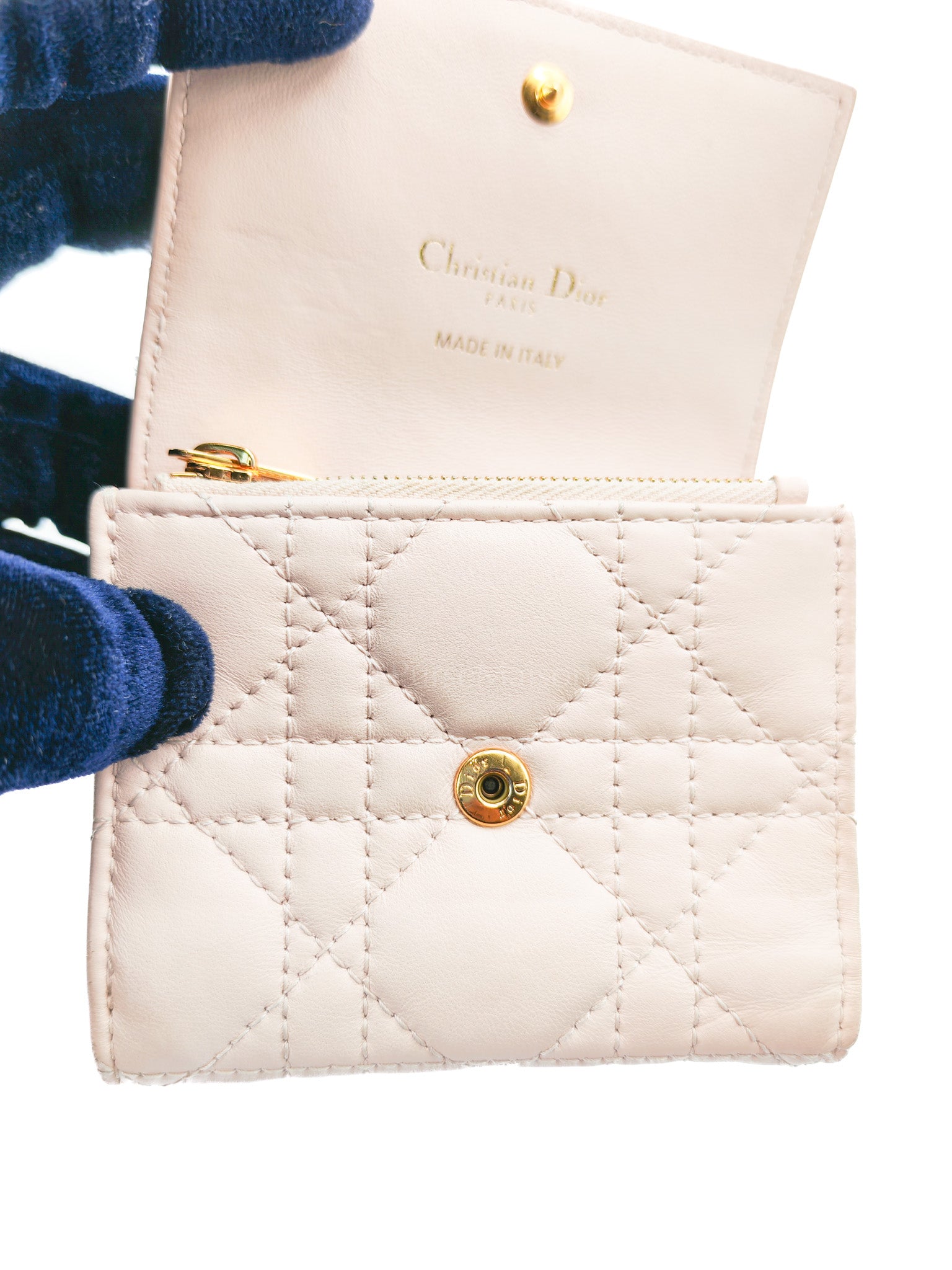 Jolie Hibiscus Powder Pink Trifold Wallet | Purse Maison Luxury Bags Shop