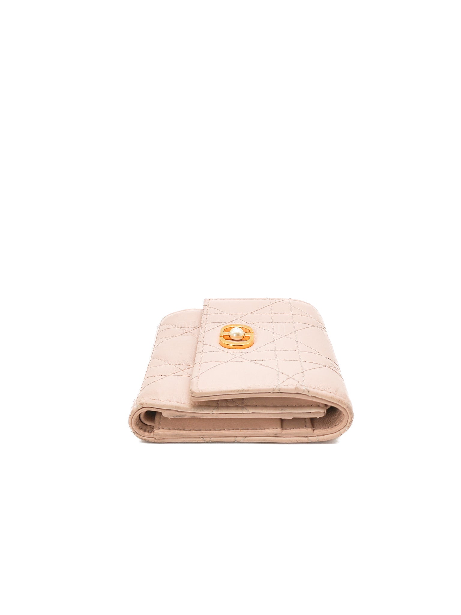 Jolie Hibiscus Powder Pink Trifold Wallet | Purse Maison Luxury Bags Shop