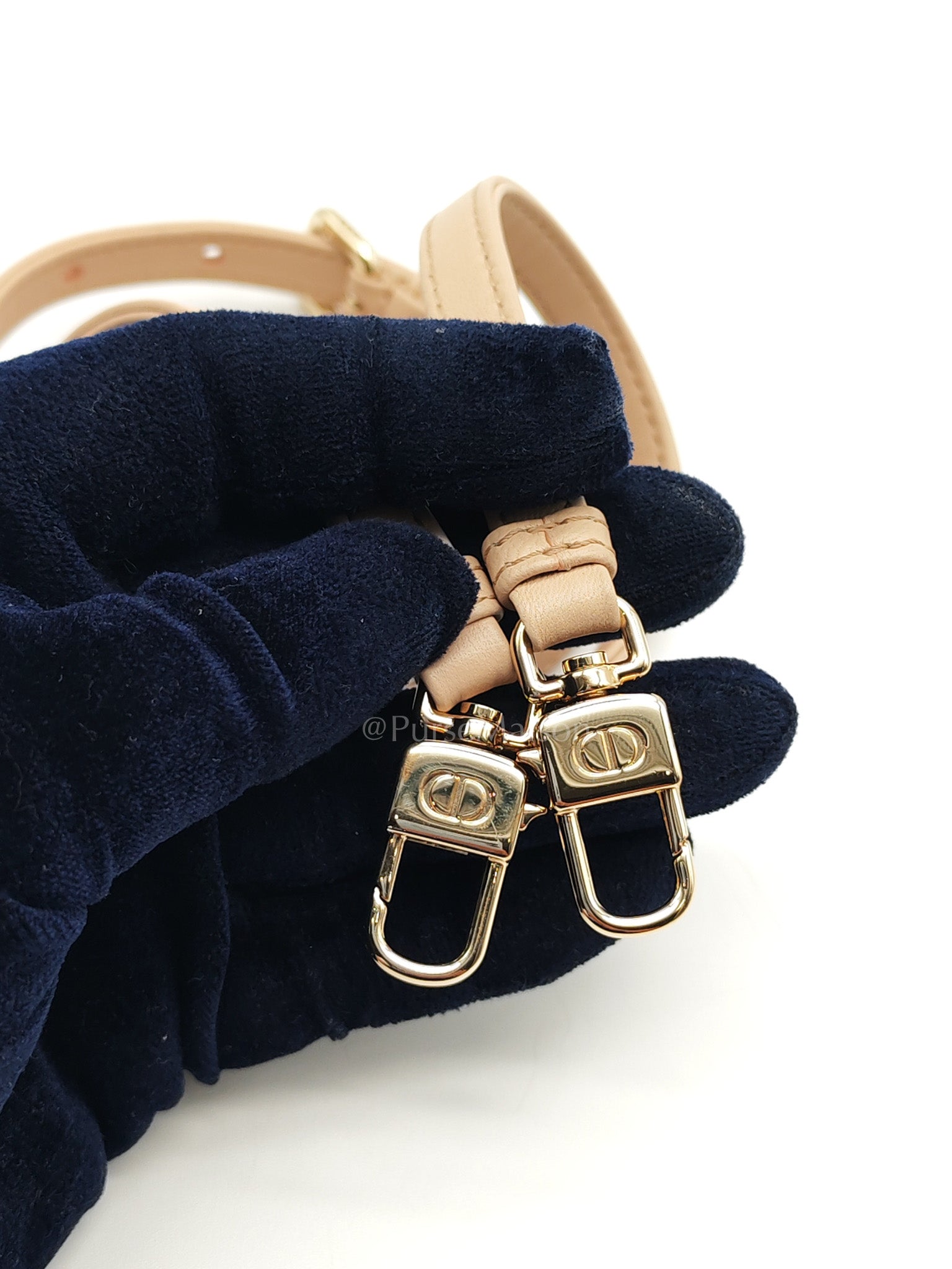 Lady D-Joy Nano in Beige Cannage Lambskin Leather Light Gold Hardware | Purse Maison Luxury Bags Shop