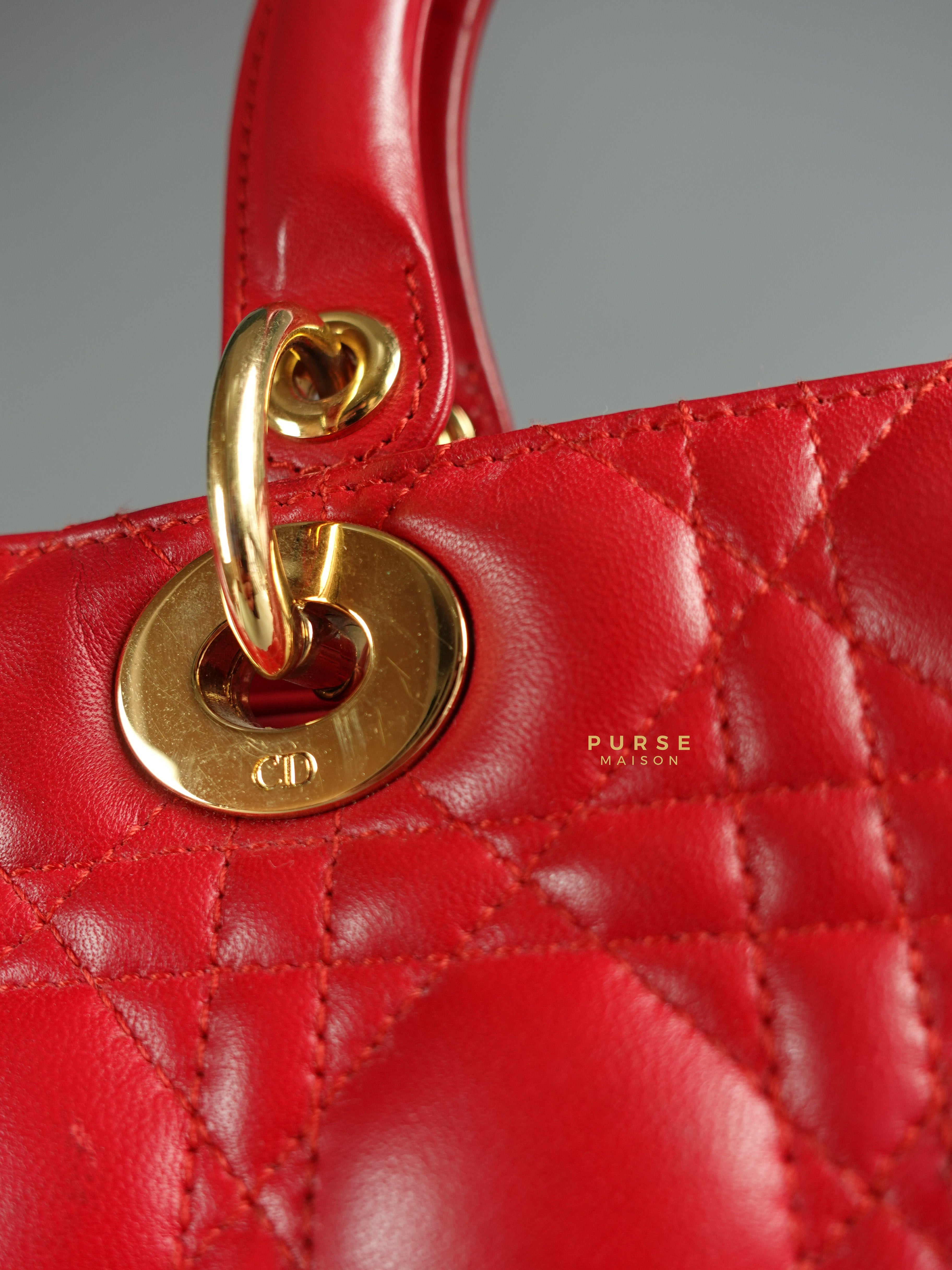 Christian dior red purse sale